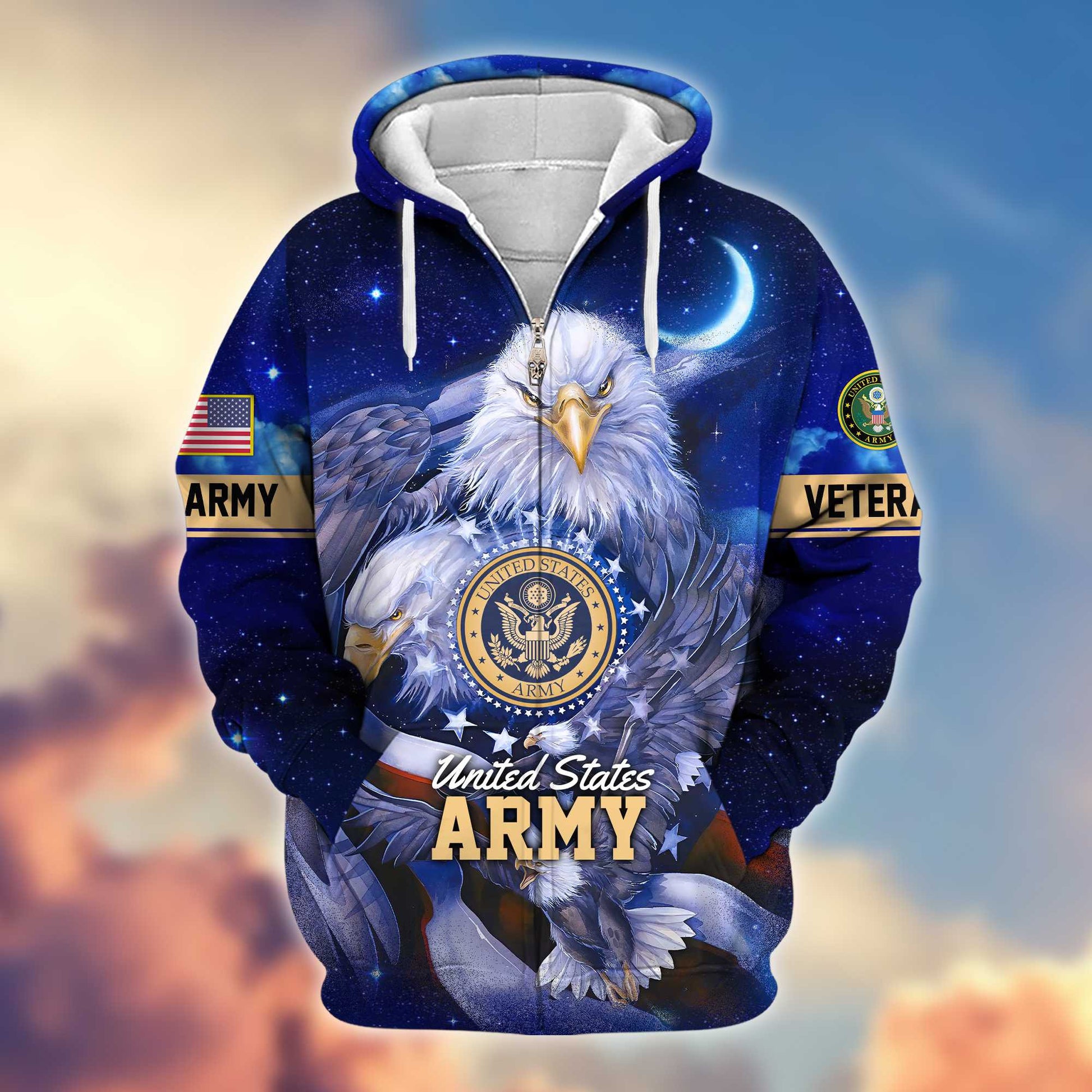 Premium US Veterans Zip Hoodie APHN041112, Gifts For US Veterans