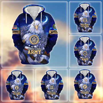 Premium US Veterans Zip Hoodie APHN041112, Gifts For US Veterans