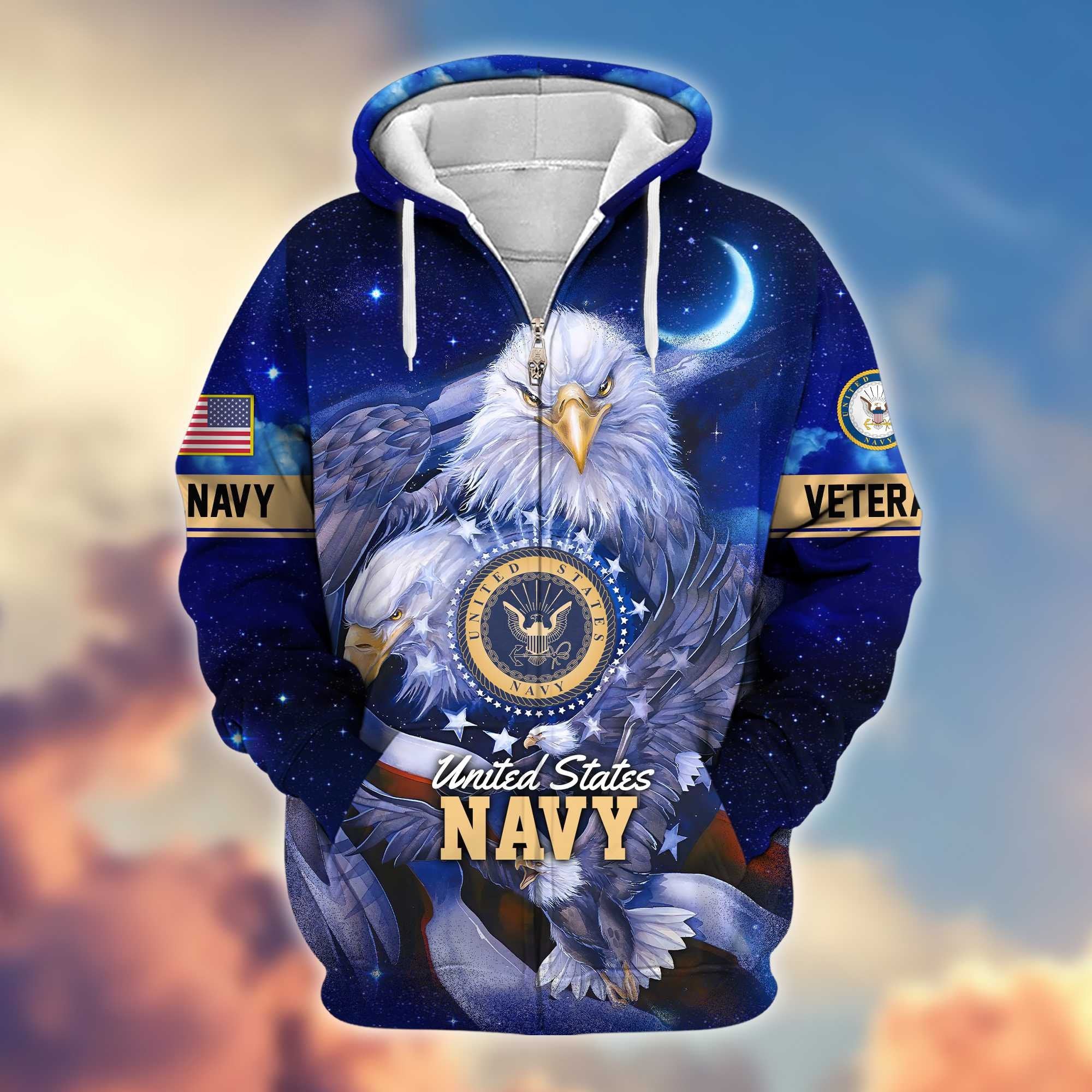 Premium US Veterans Zip Hoodie APHN041112, Gifts For US Veterans