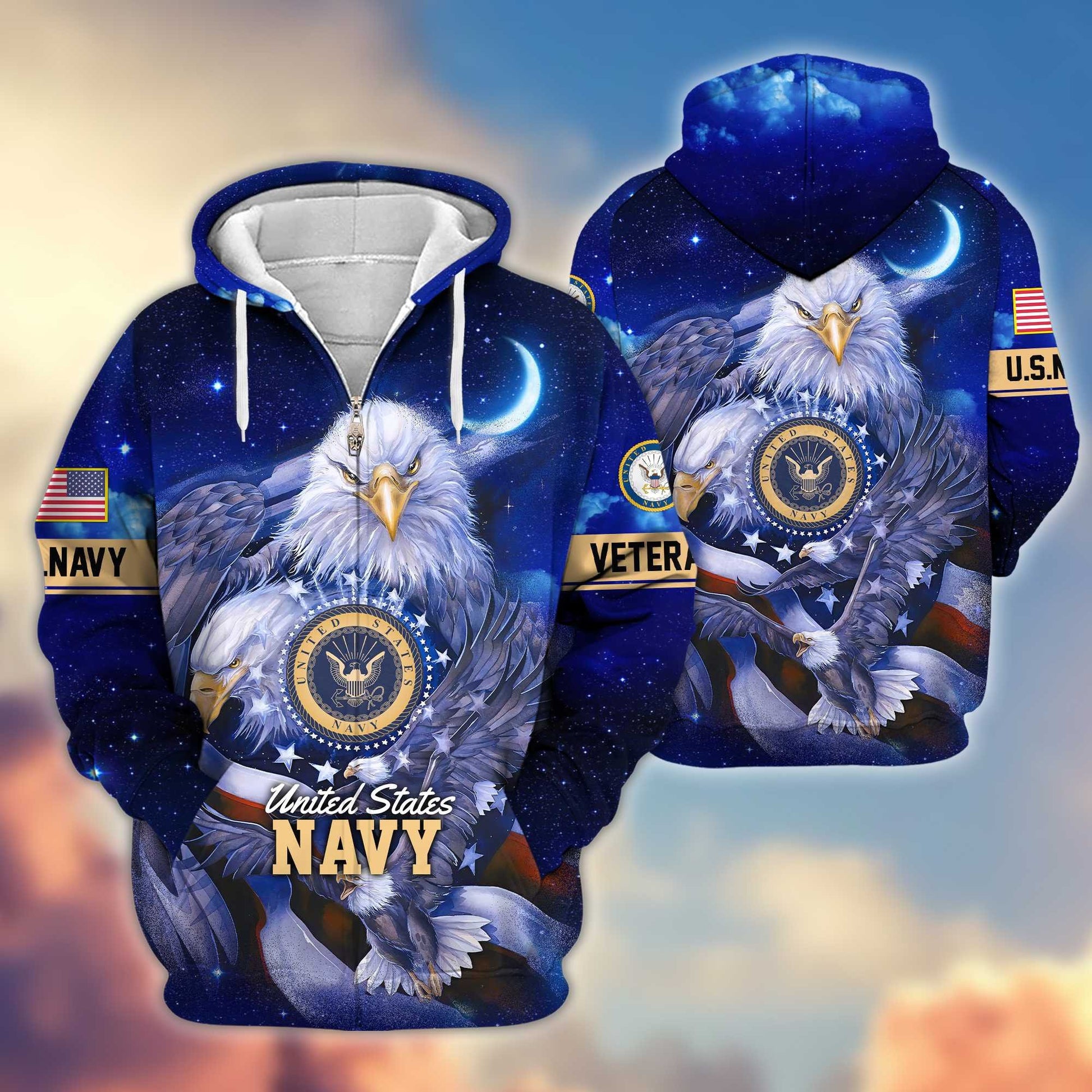 Premium US Veterans Zip Hoodie APHN041112, Gifts For US Veterans