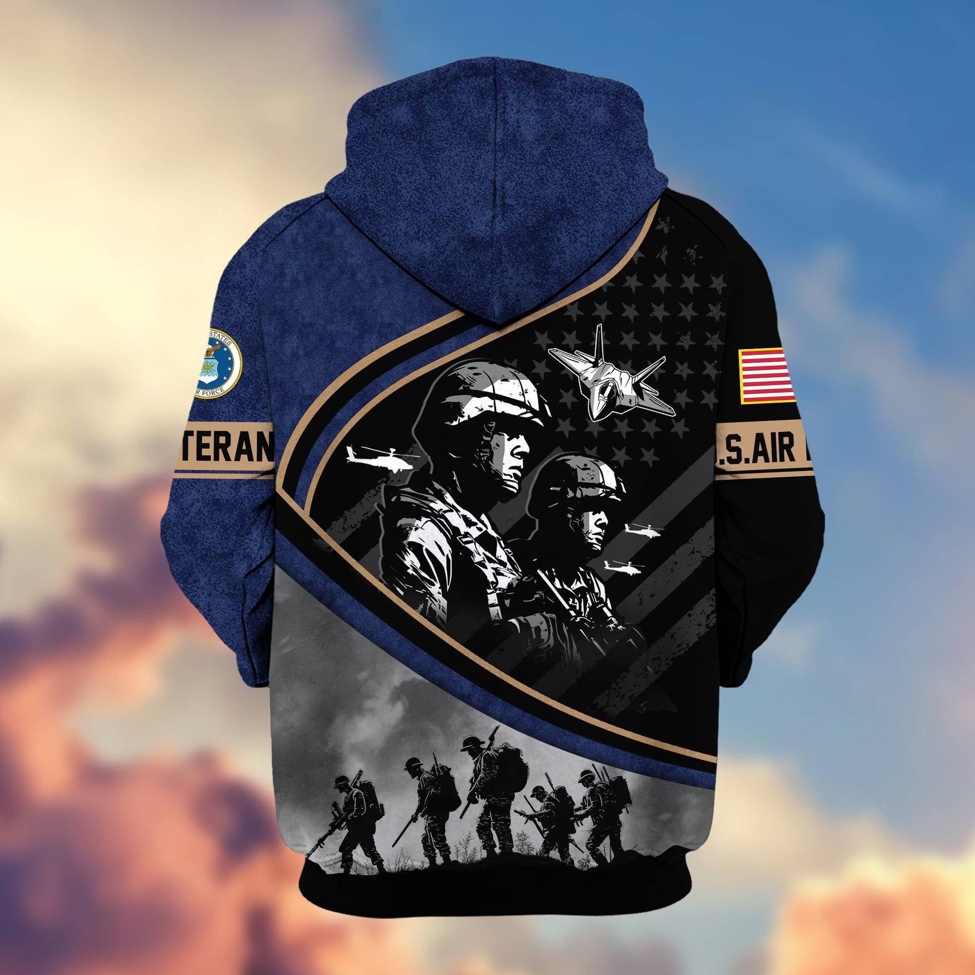 Premium Honoring All Who Served US Veterans Zip Hoodie APHN051112, Gifts For US Veterans