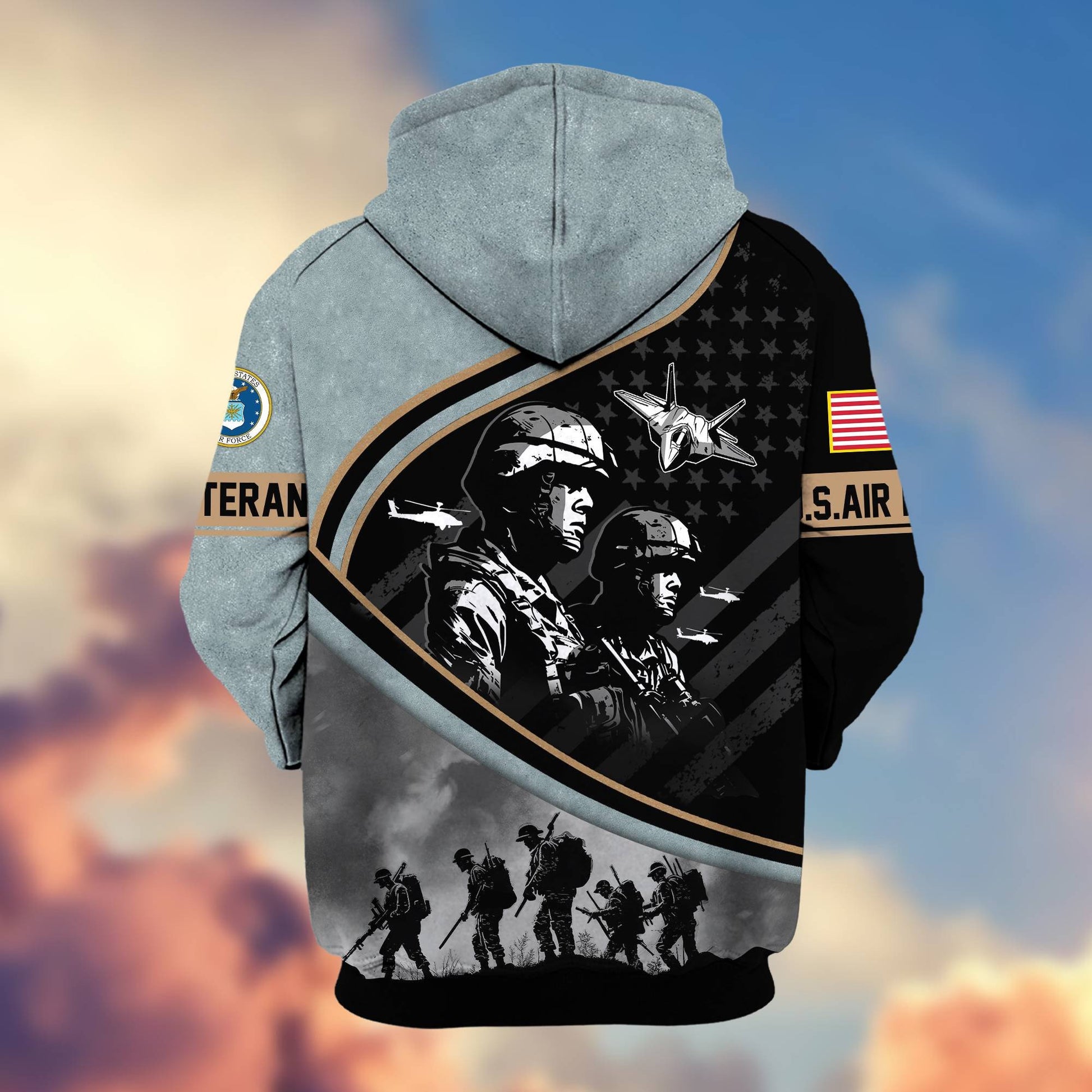 Premium Honoring All Who Served US Veterans Zip Hoodie APHN051112, Gifts For US Veterans