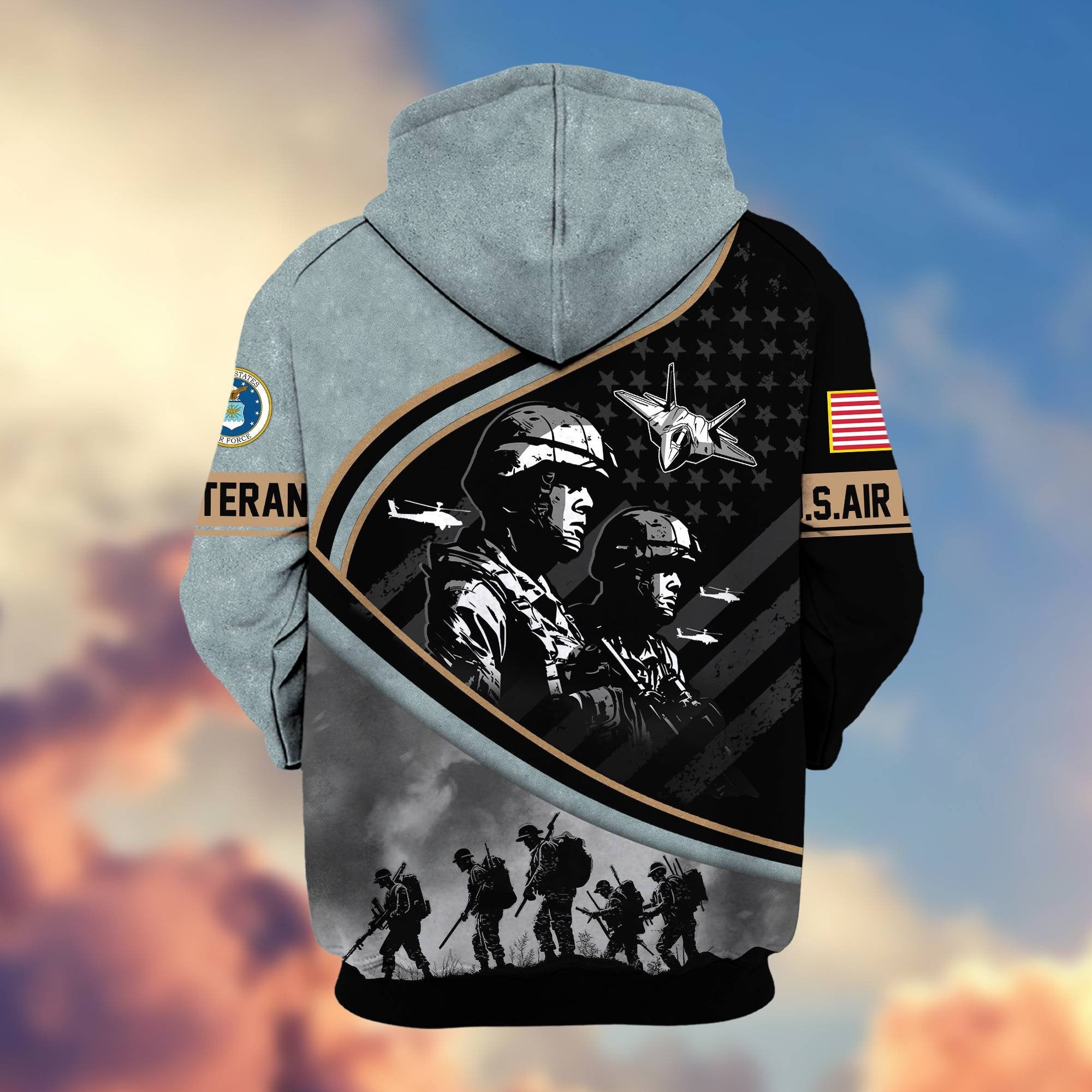Premium Honoring All Who Served US Veterans Zip Hoodie APHN051112, Gifts For US Veterans