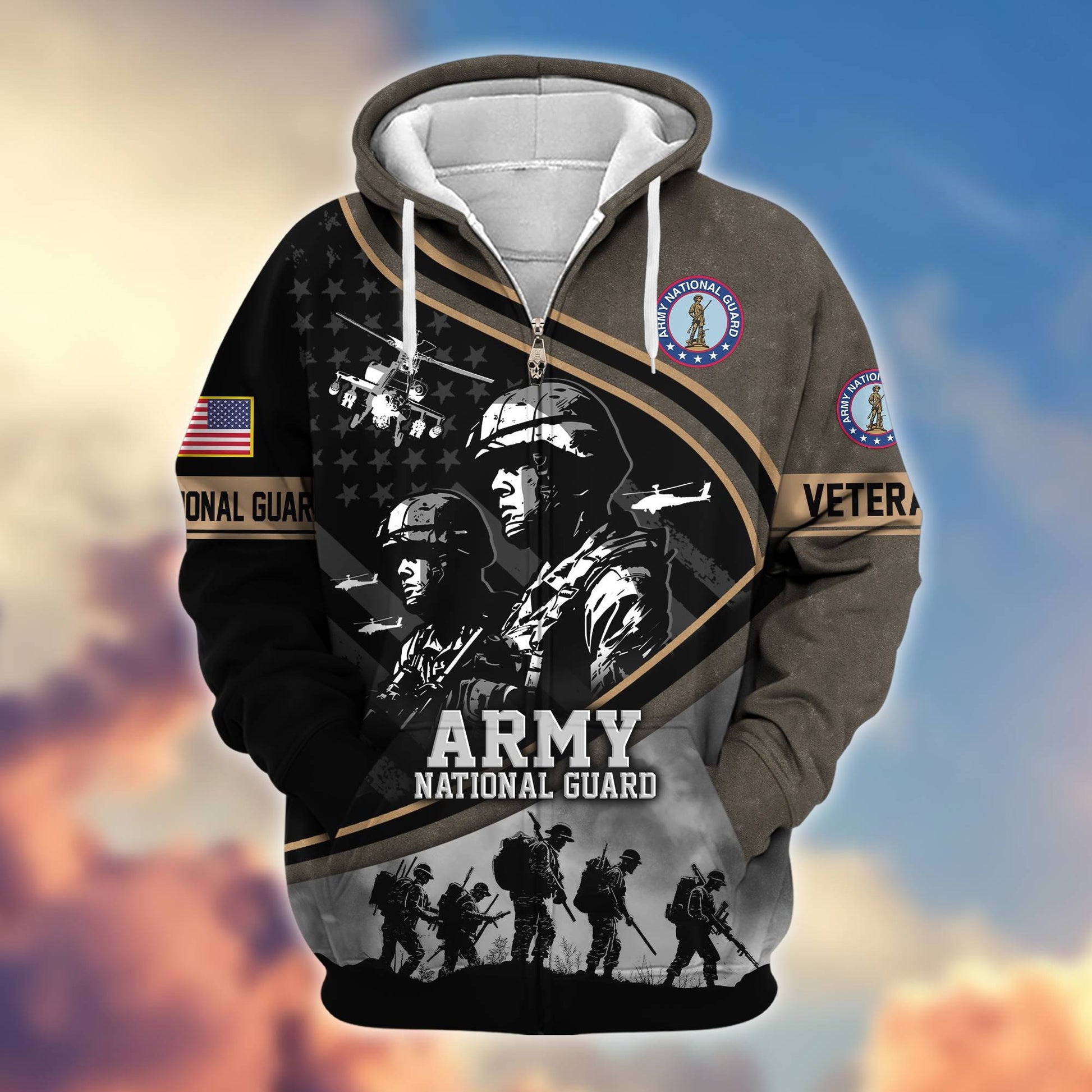 Premium Honoring All Who Served US Veterans Zip Hoodie APHN051112, Gifts For US Veterans