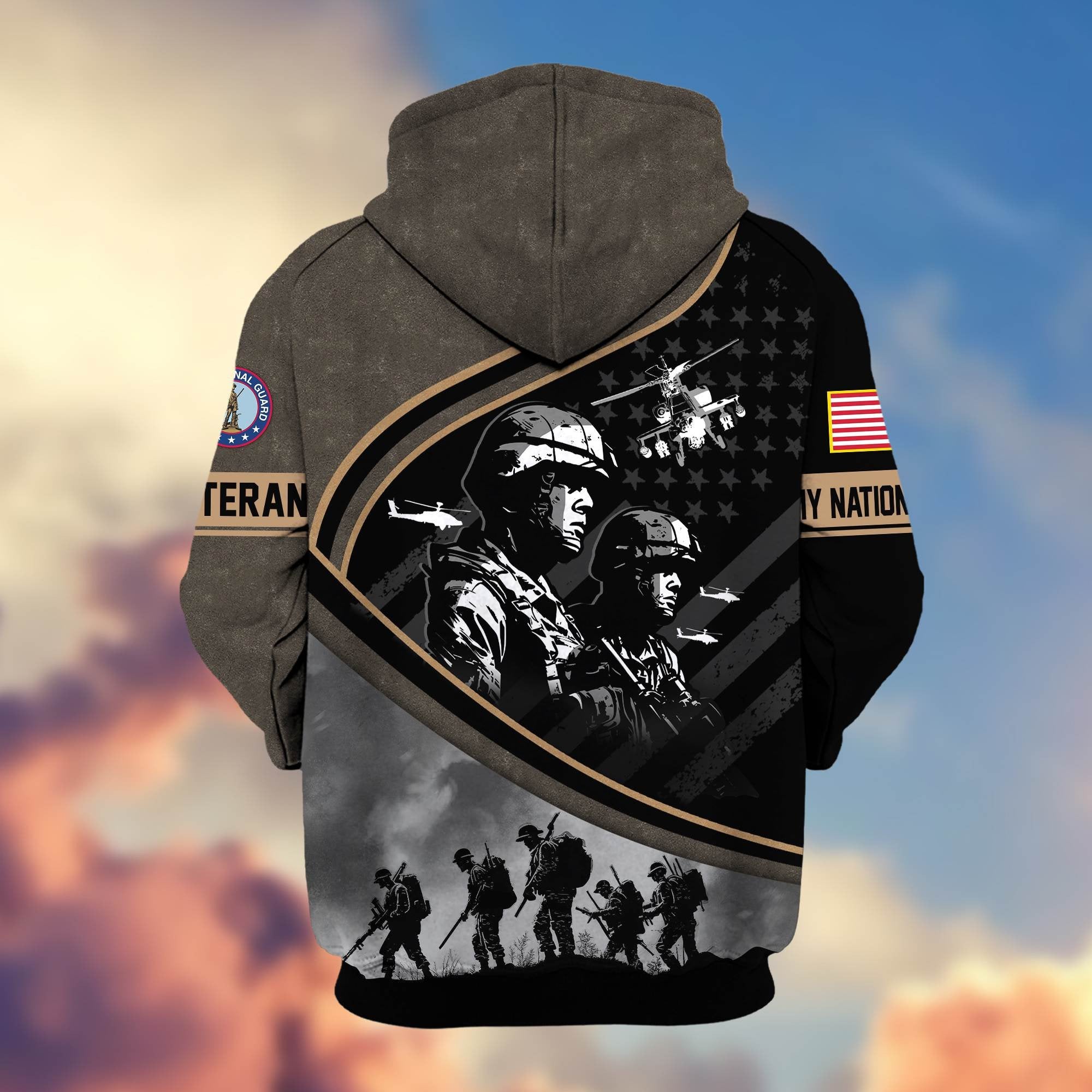 Premium Honoring All Who Served US Veterans Zip Hoodie APHN051112, Gifts For US Veterans