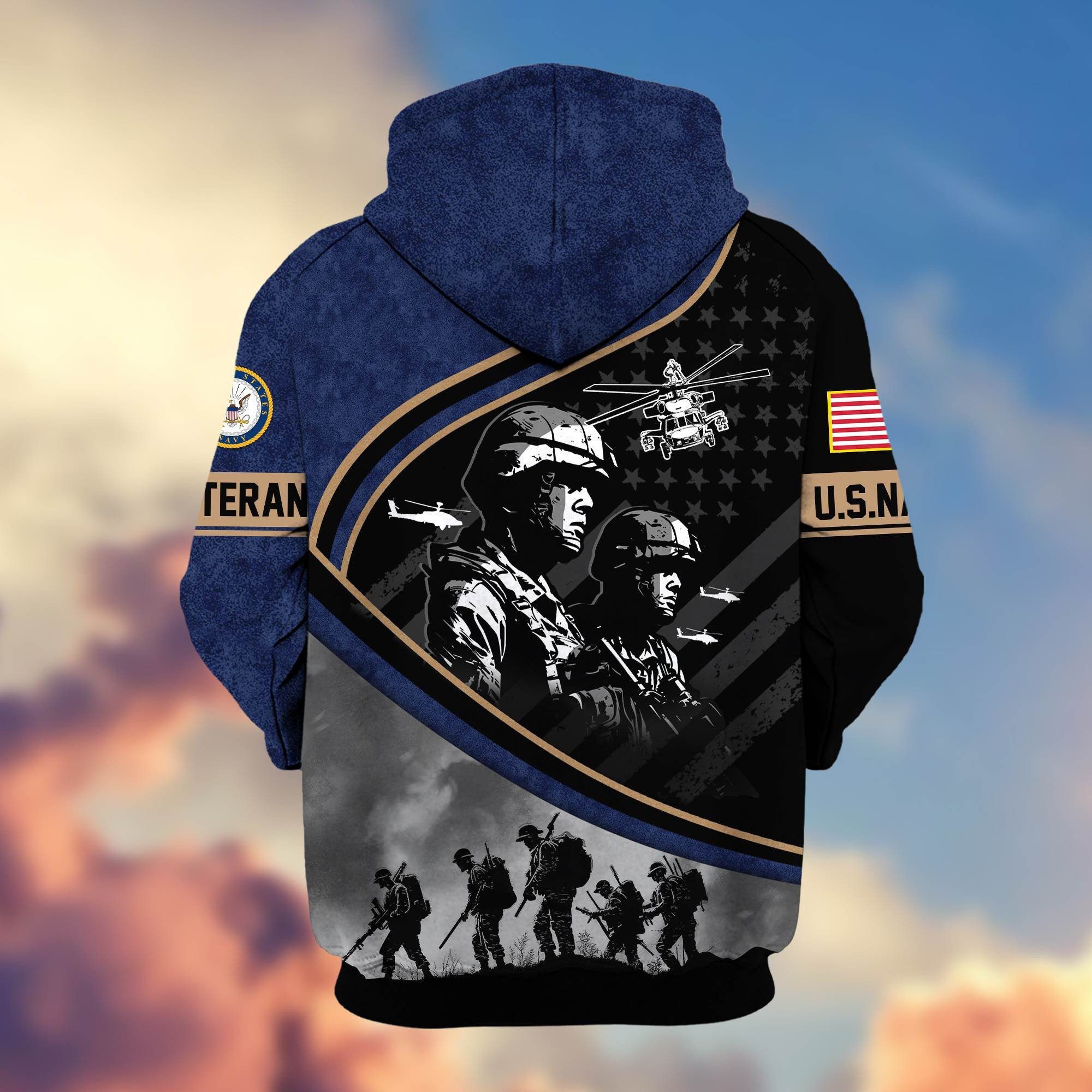 Premium Honoring All Who Served US Veterans Zip Hoodie APHN051112, Gifts For US Veterans