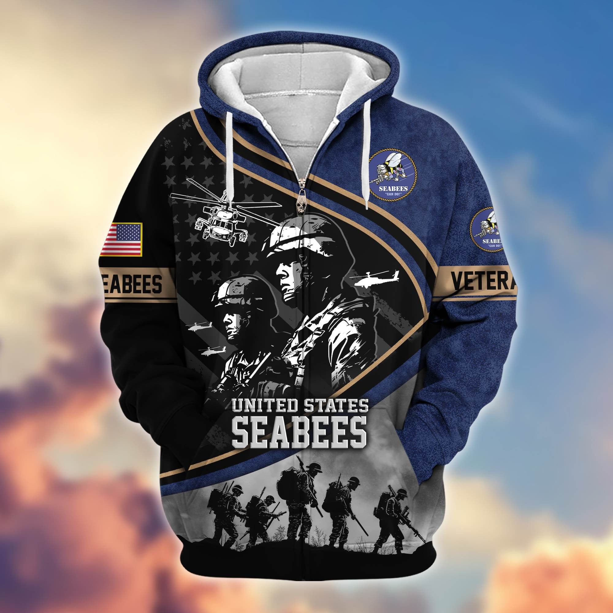 Premium Honoring All Who Served US Veterans Zip Hoodie APHN051112, Gifts For US Veterans