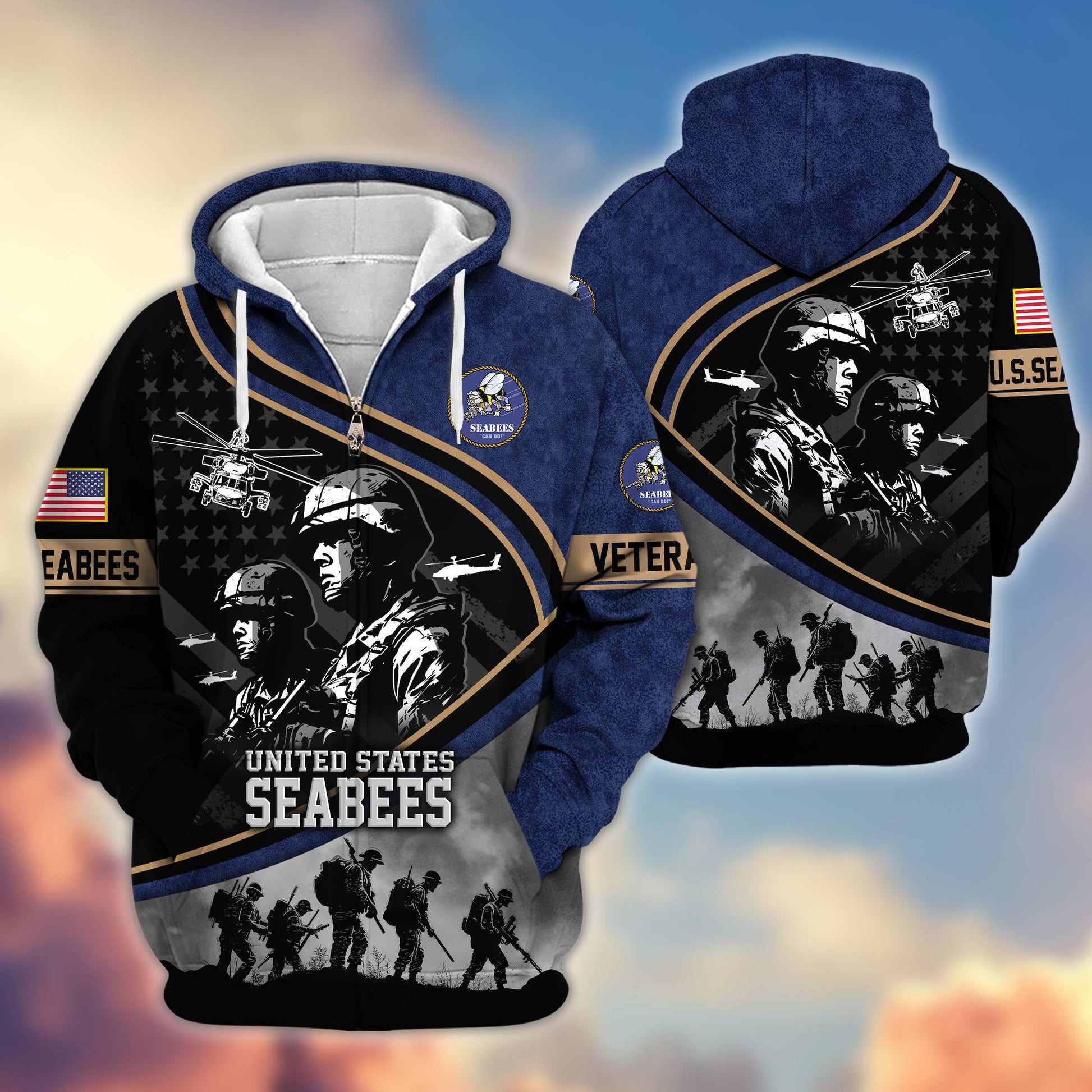Premium Honoring All Who Served US Veterans Zip Hoodie APHN051112, Gifts For US Veterans