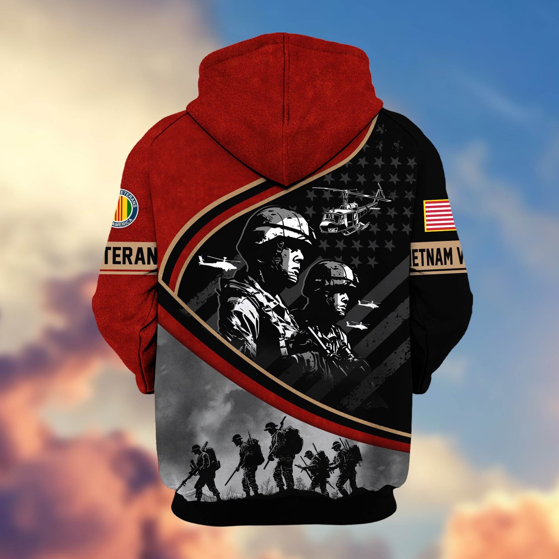 Premium Honoring All Who Served US Veterans Zip Hoodie APHN051112, Gifts For US Veterans