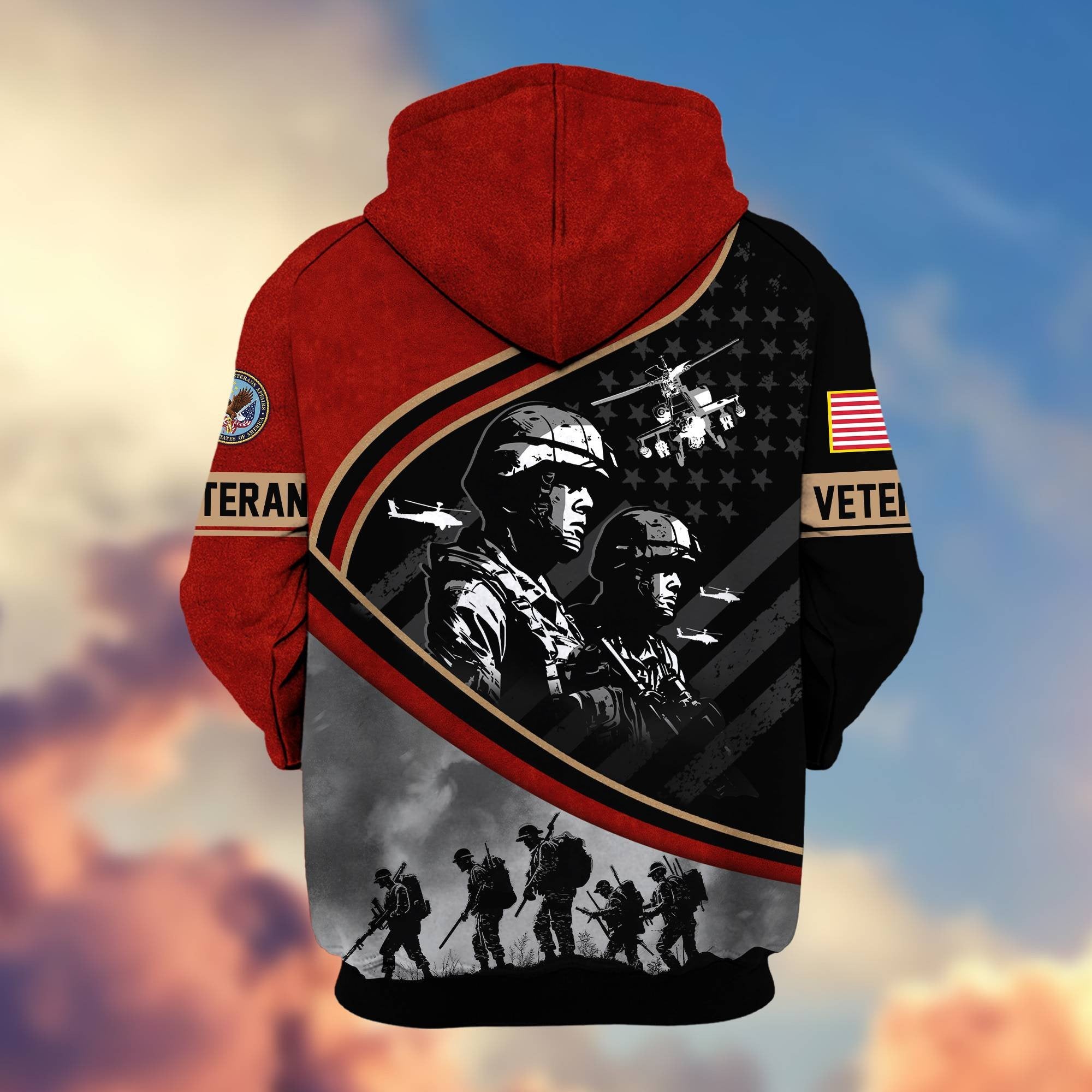 Premium Honoring All Who Served US Veterans Zip Hoodie APHN051112, Gifts For US Veterans