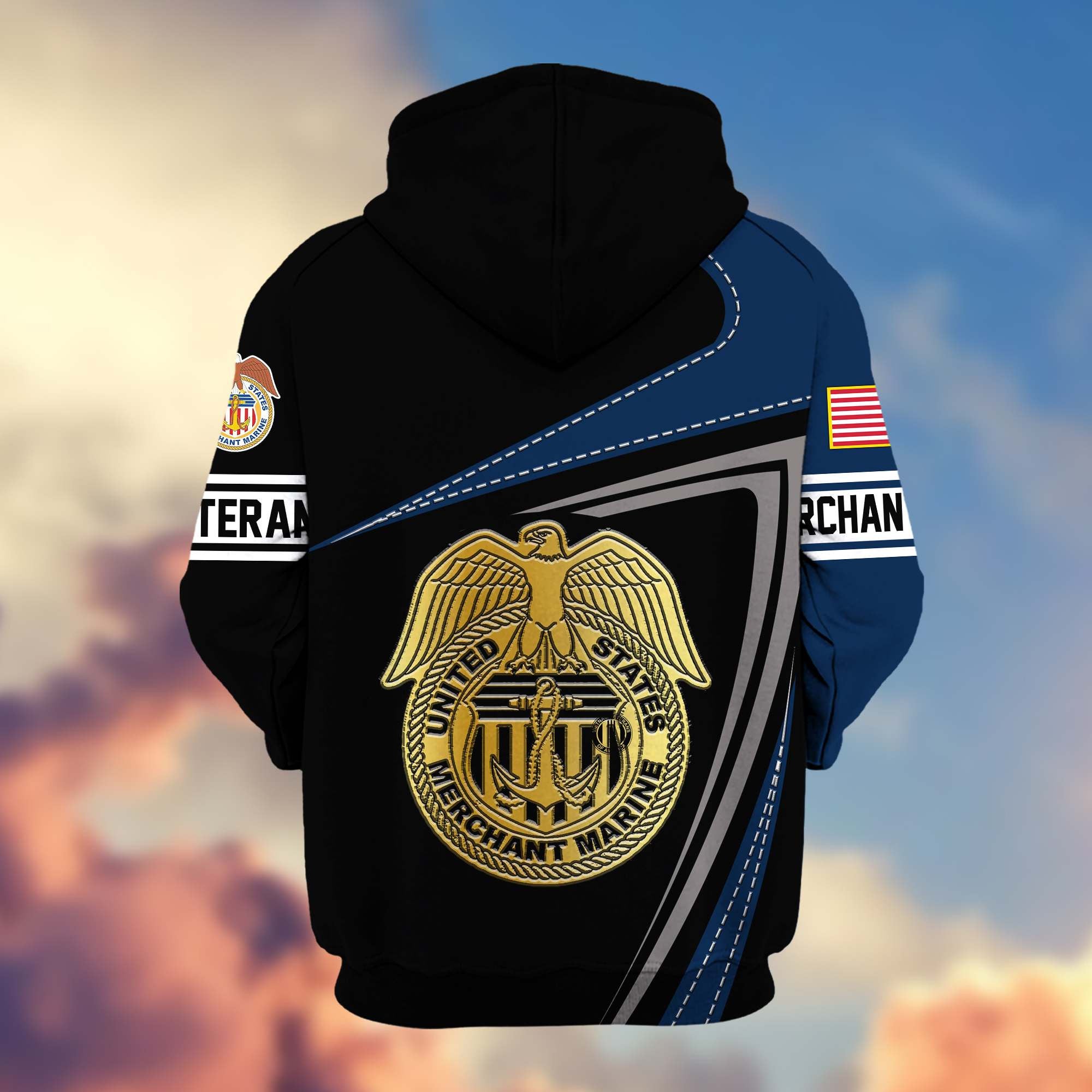 Premium United States Merchant Marine Zip Hoodie BPVC061112