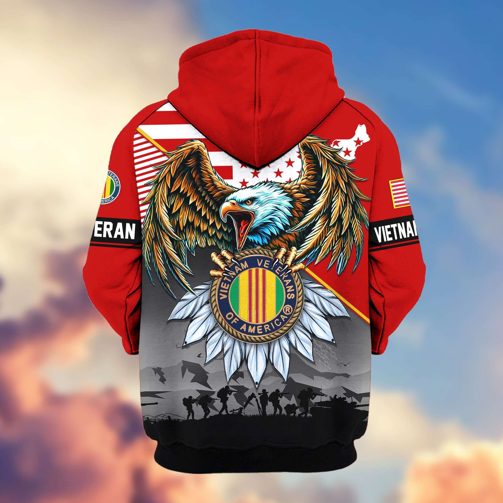 Premium Proudly Served US Veterans Zip Hoodie APHN011112, Gifts For US Veterans