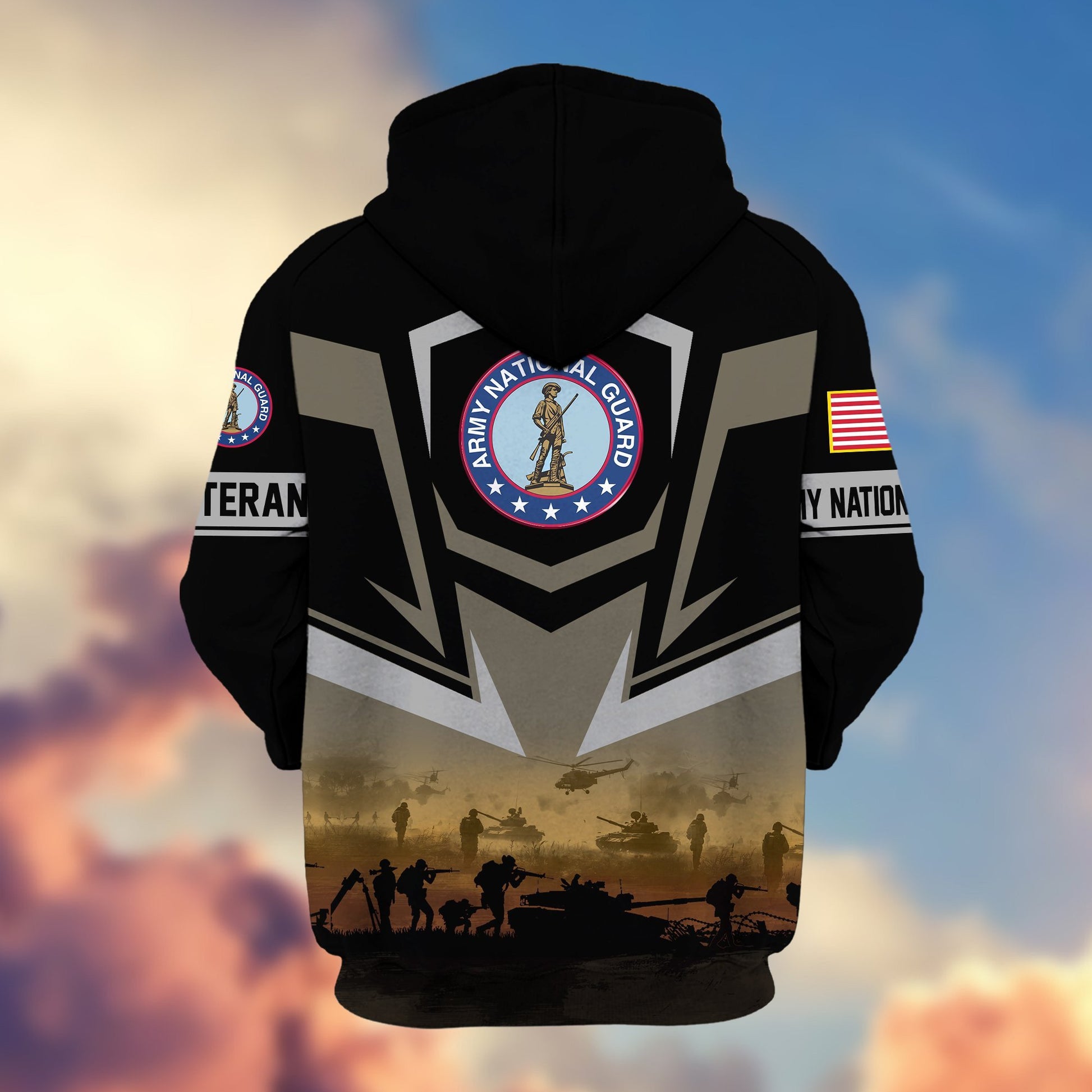 Premium Proudly Served US Veterans Zip Hoodie APHN071112, Gifts For US Veterans