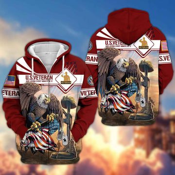 Premium United States Veteran Zip Hoodie BPVC091115