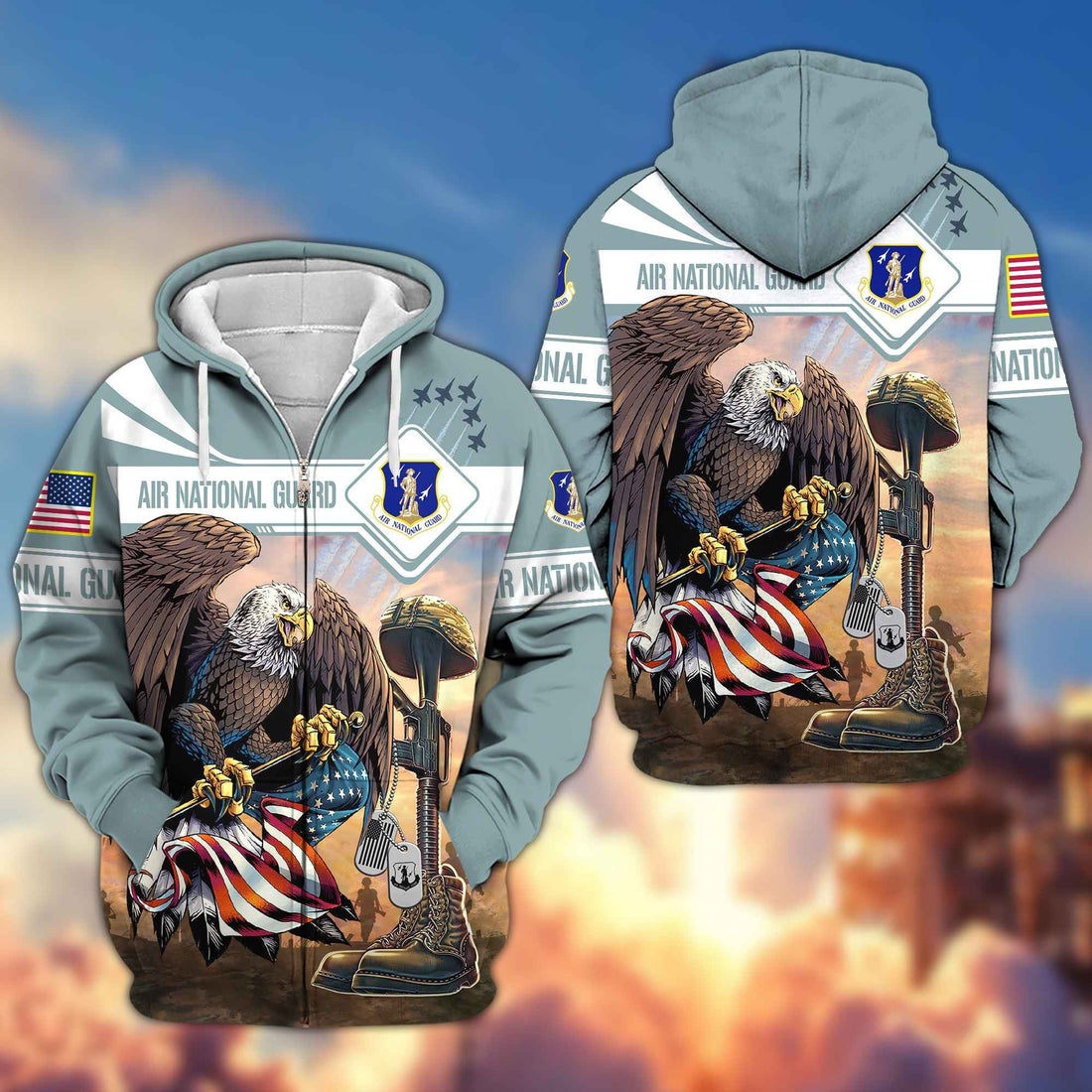 Premium Air National Guard Zip Hoodie BPVC111111