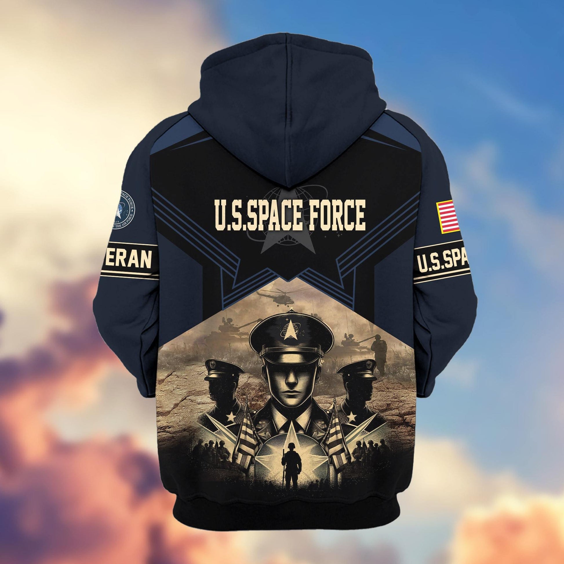 Premium Proudly Served US Veterans Zip Hoodie APHN121102, Gifts For US Veterans