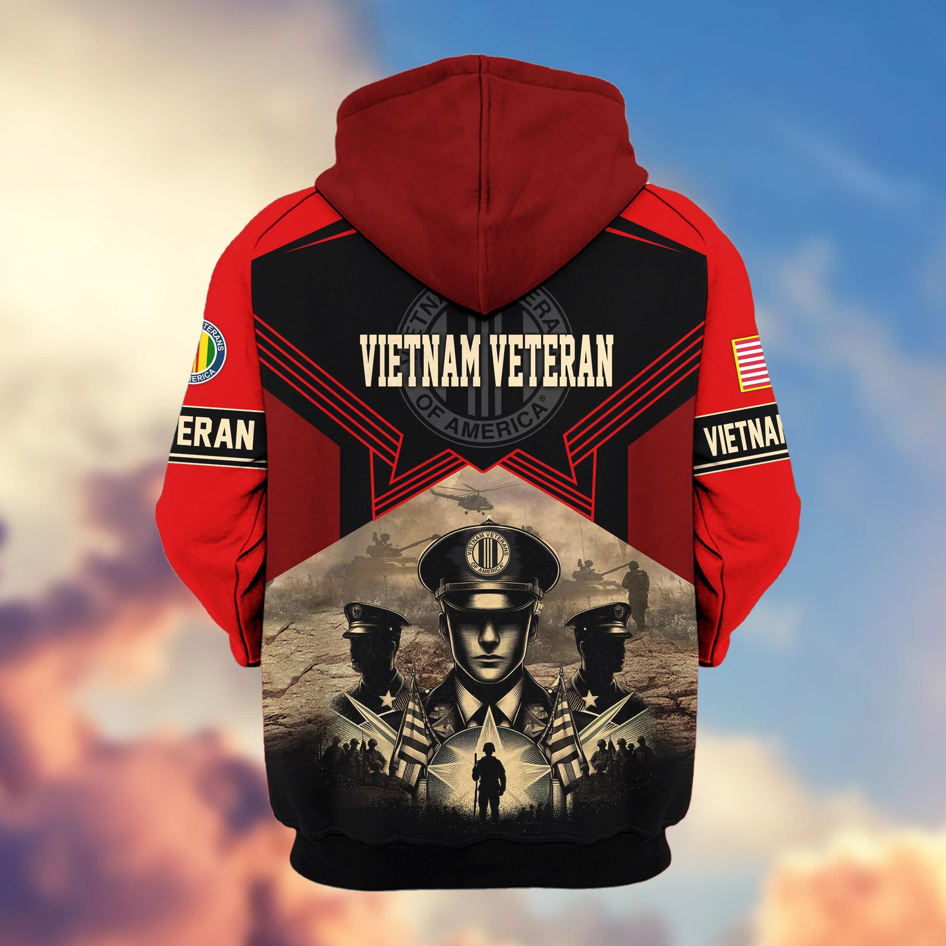 Premium Proudly Served US Veterans Zip Hoodie APHN121102, Gifts For US Veterans