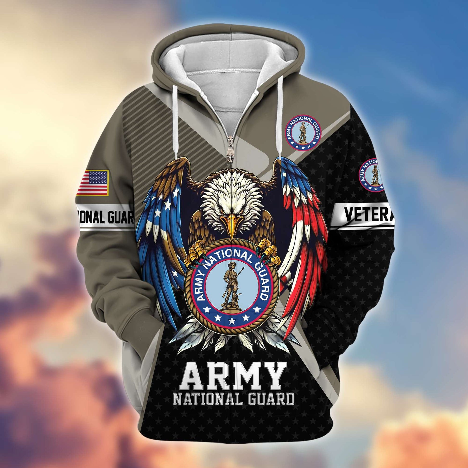 Premium US Veterans Zip Hoodie APHN081112, Gifts For US Veterans
