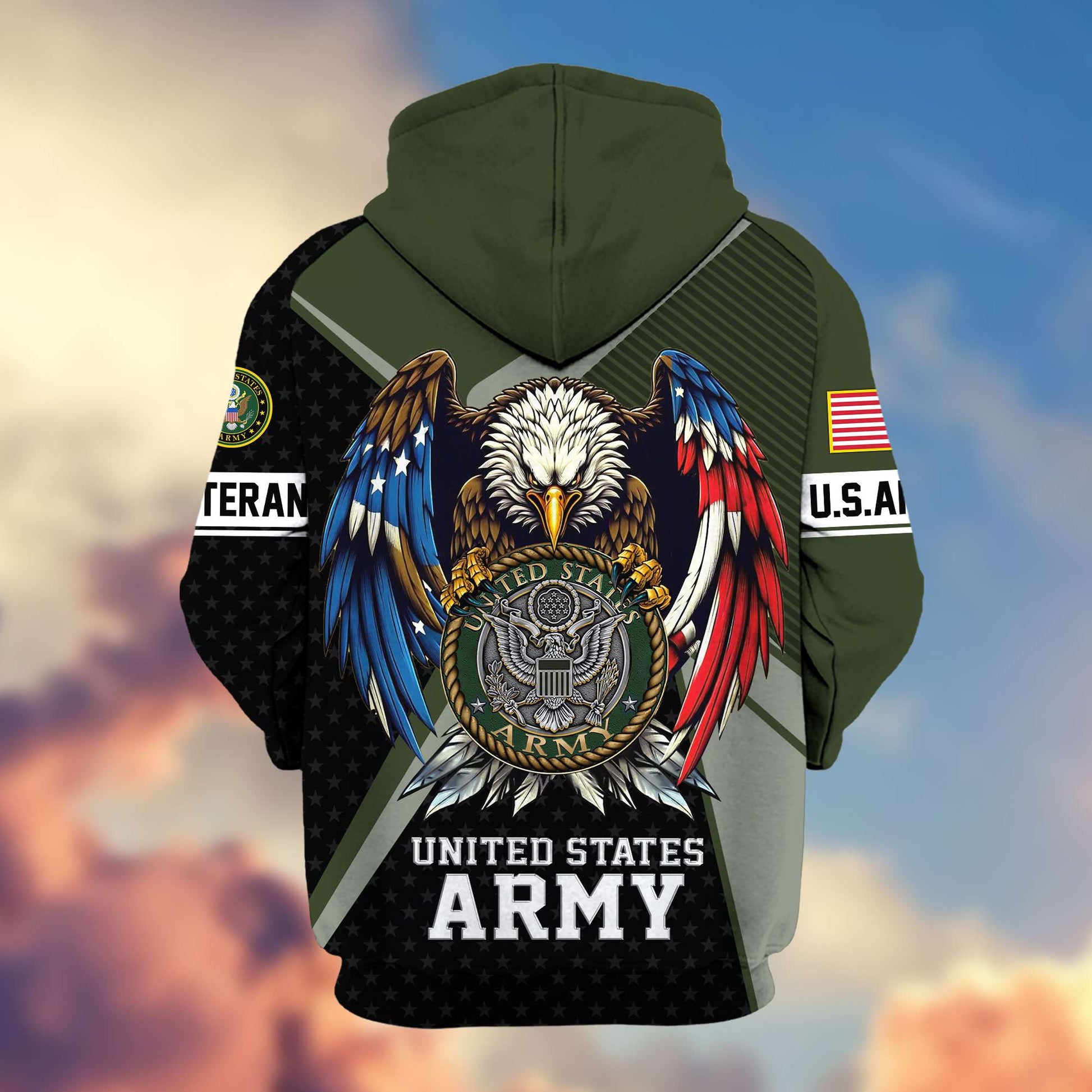Premium US Veterans Zip Hoodie APHN081112, Gifts For US Veterans
