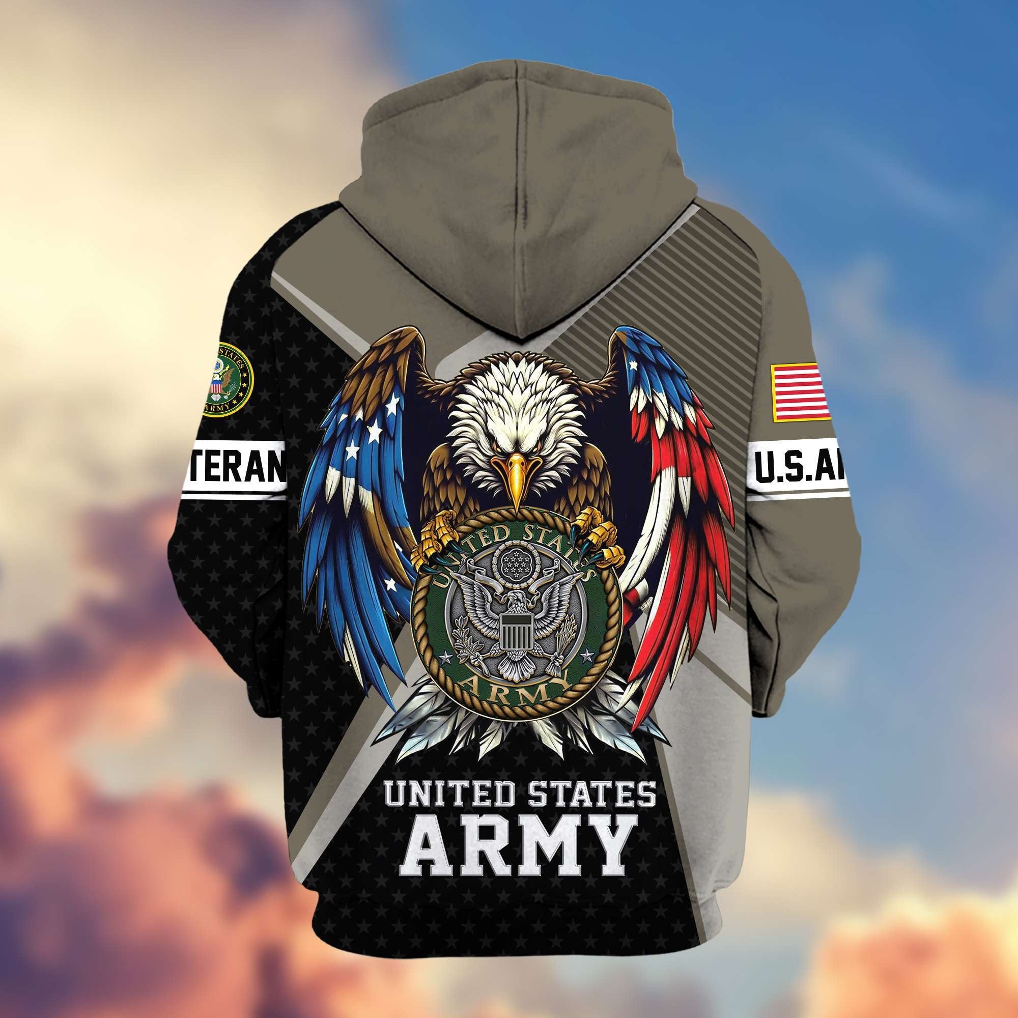 Premium US Veterans Zip Hoodie APHN081112, Gifts For US Veterans