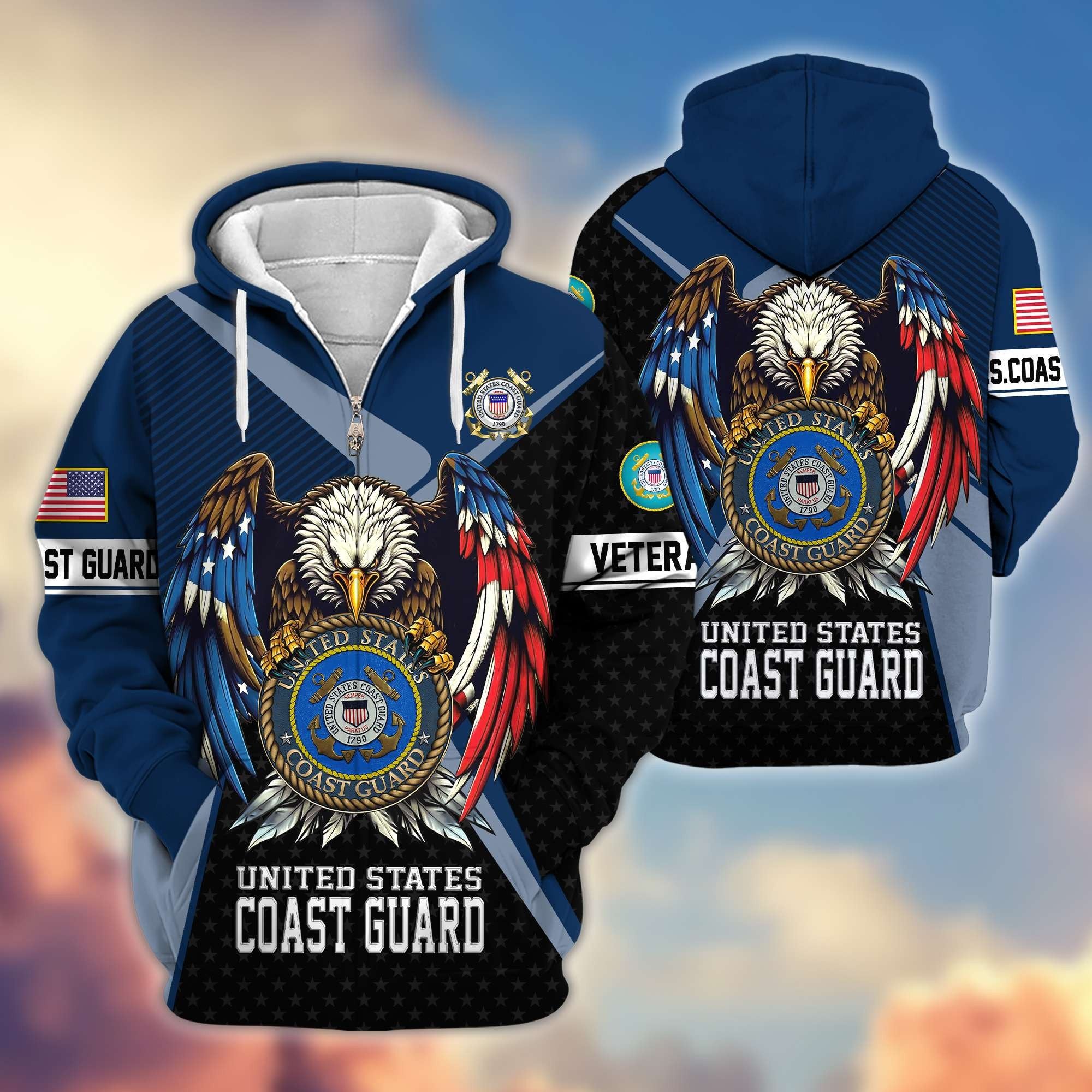 Premium US Veterans Zip Hoodie APHN081112, Gifts For US Veterans