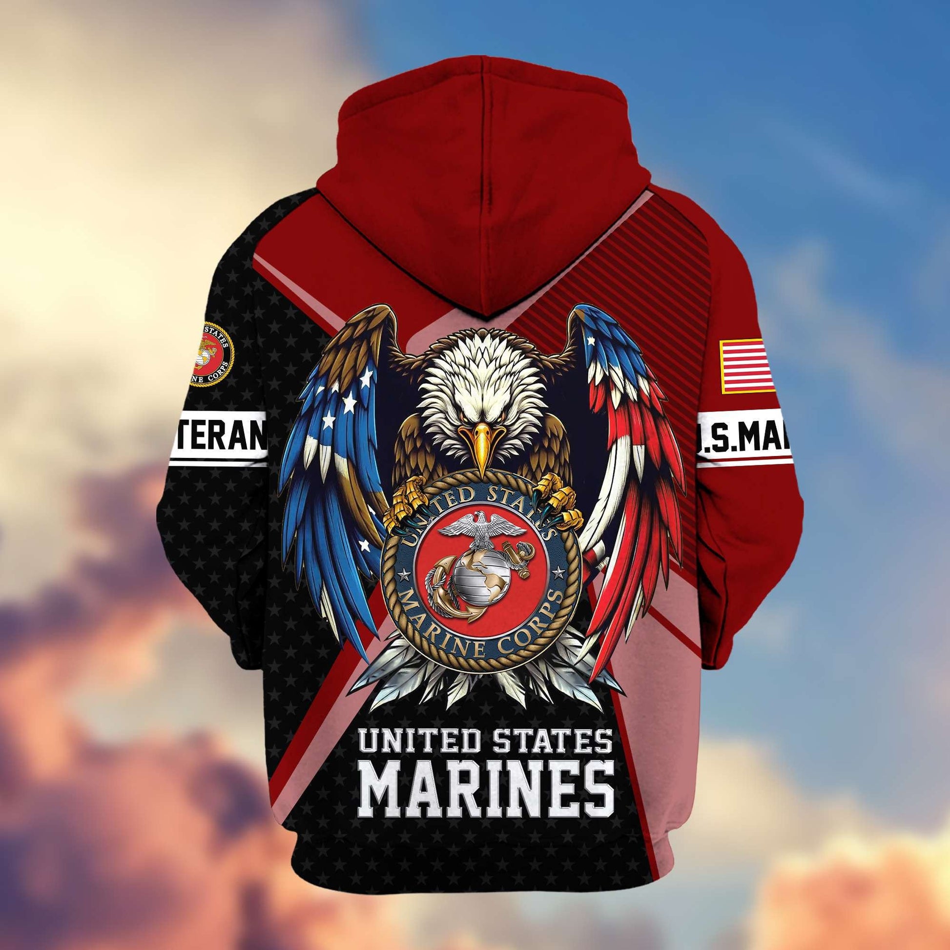 Premium US Veterans Zip Hoodie APHN081112, Gifts For US Veterans