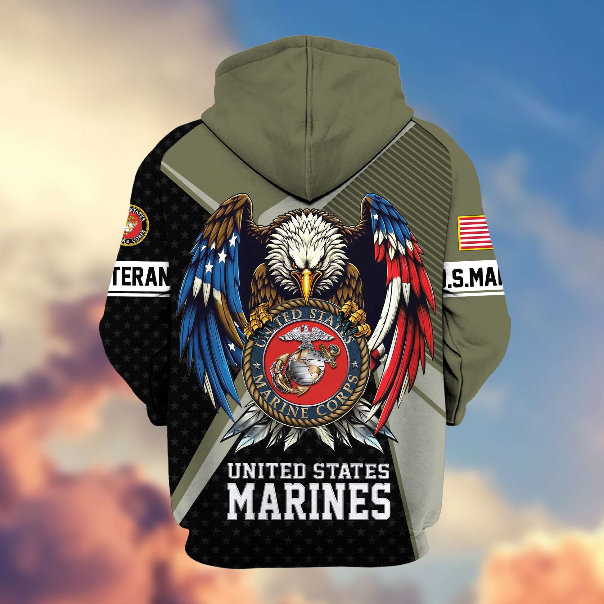 Premium US Veterans Zip Hoodie APHN081112, Gifts For US Veterans