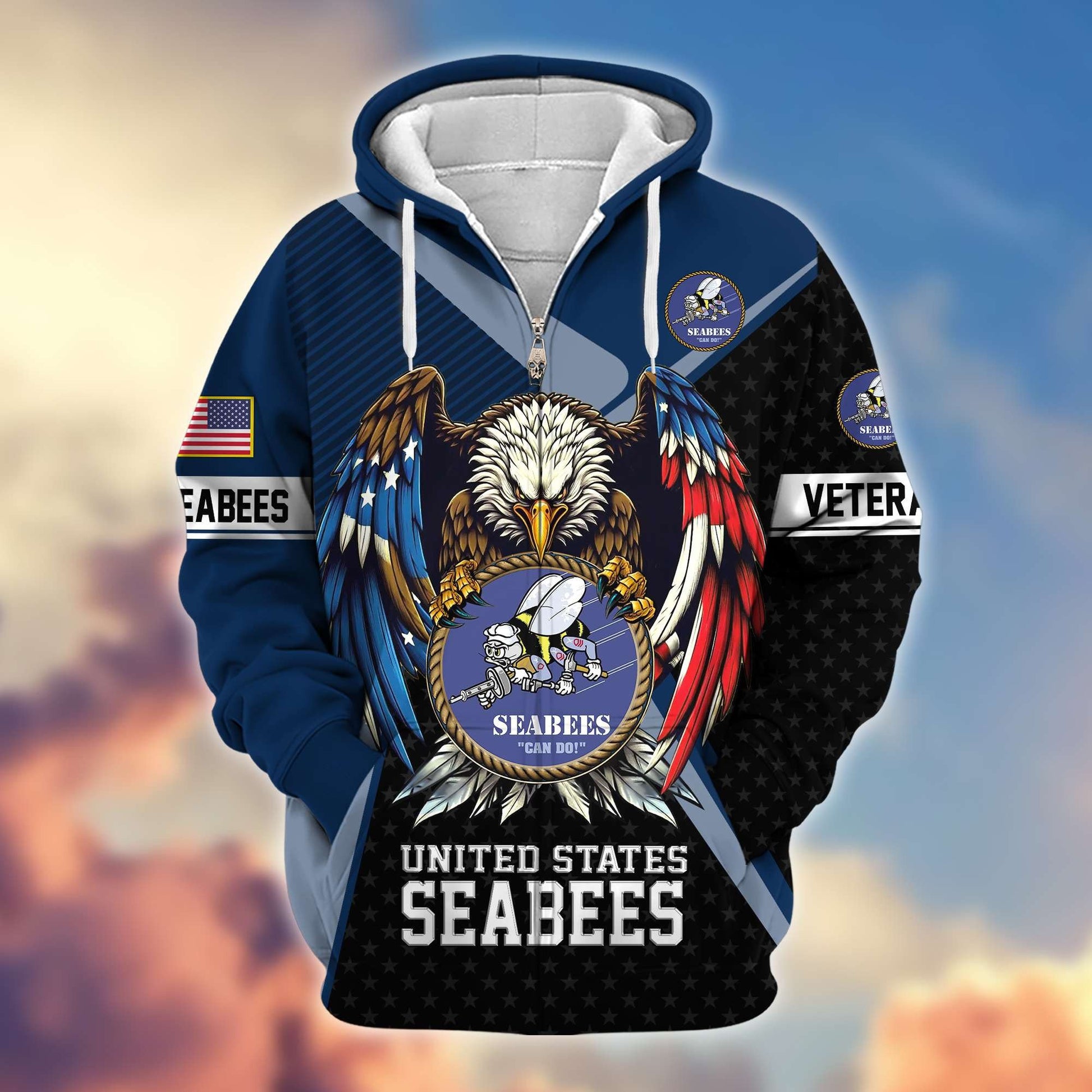 Premium US Veterans Zip Hoodie APHN081112, Gifts For US Veterans