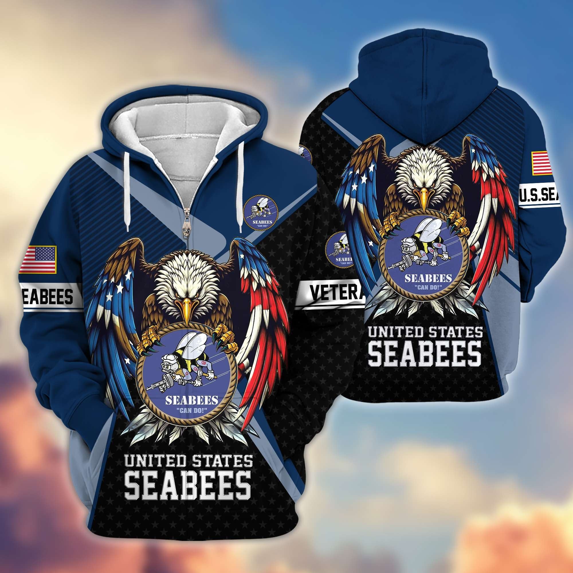 Premium US Veterans Zip Hoodie APHN081112, Gifts For US Veterans