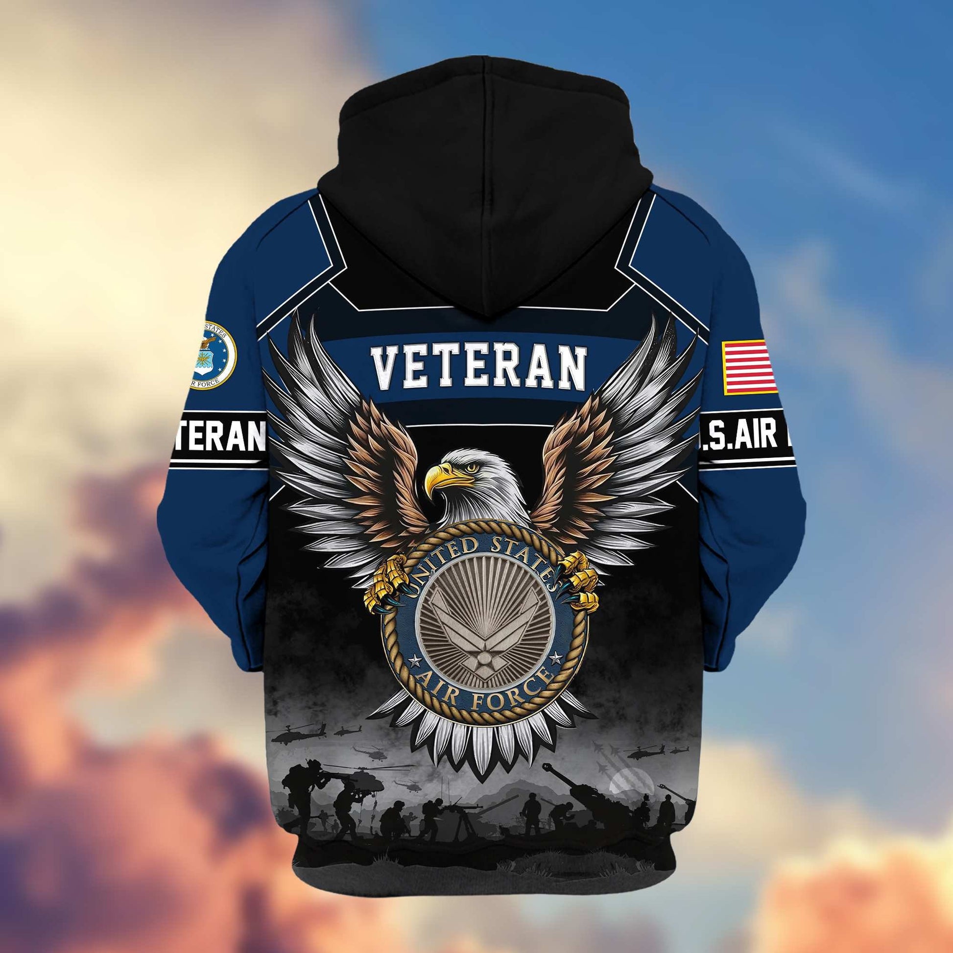 Premium US Veterans Zip Hoodie APHN141101, Gifts For US Veterans