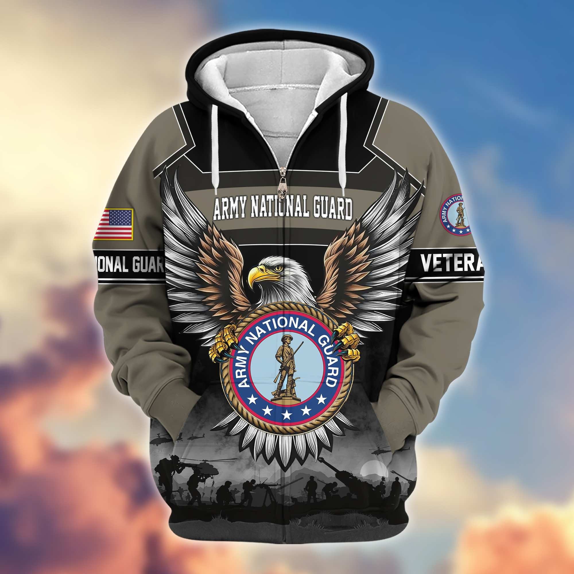 Premium US Veterans Zip Hoodie APHN141101, Gifts For US Veterans