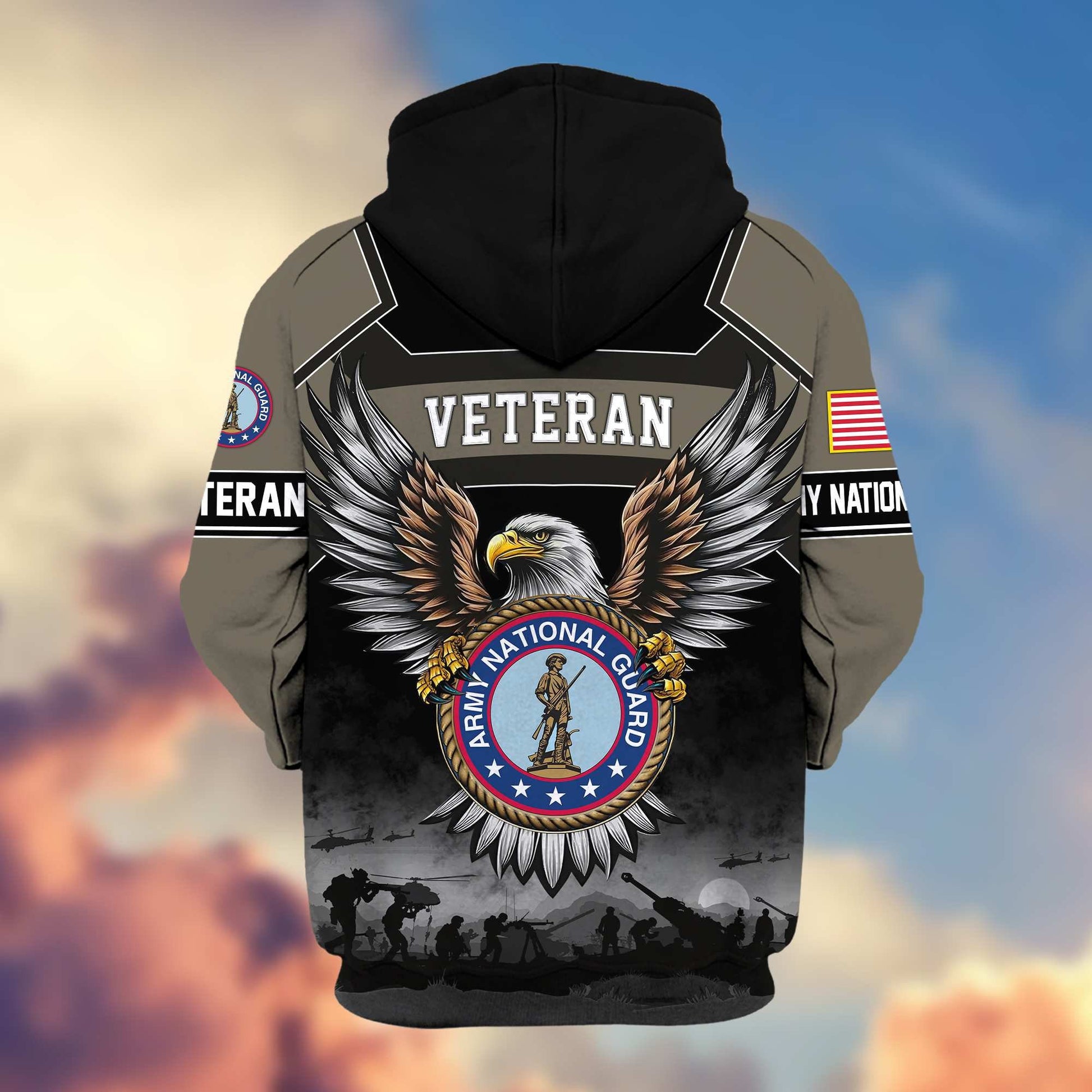 Premium US Veterans Zip Hoodie APHN141101, Gifts For US Veterans