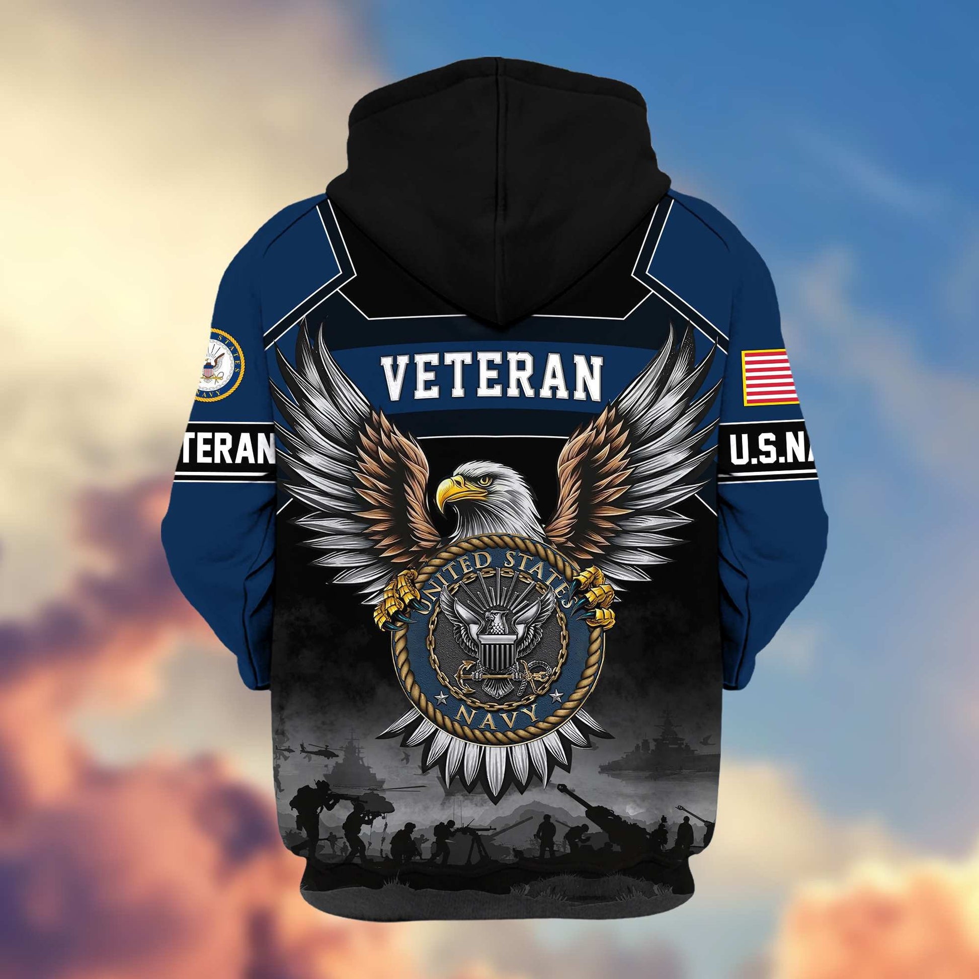 Premium US Veterans Zip Hoodie APHN141101, Gifts For US Veterans
