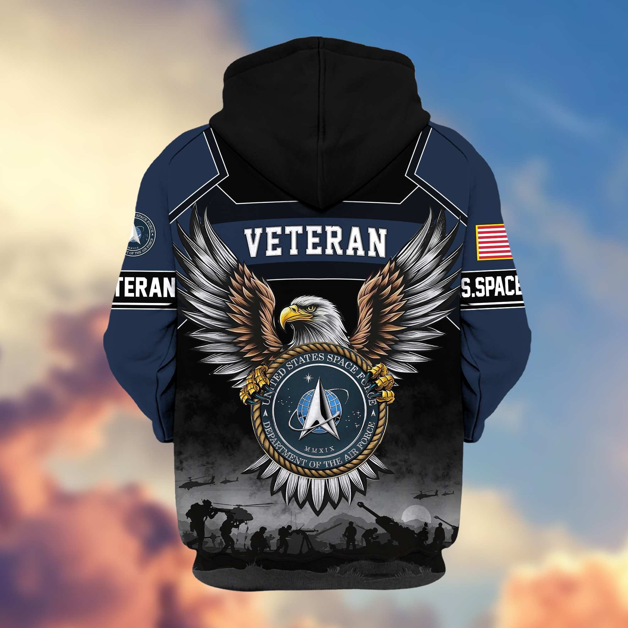 Premium US Veterans Zip Hoodie APHN141101, Gifts For US Veterans