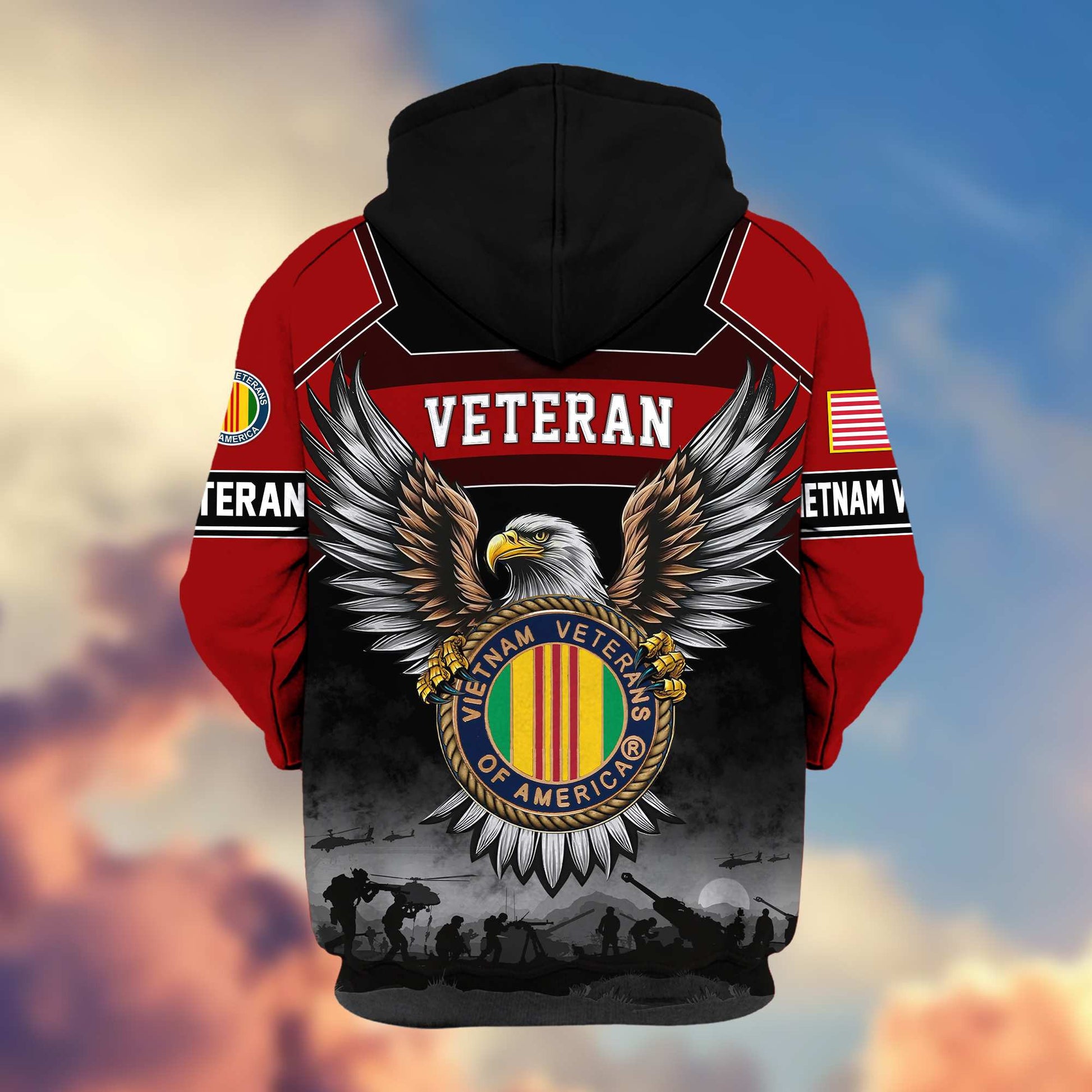 Premium US Veterans Zip Hoodie APHN141101, Gifts For US Veterans