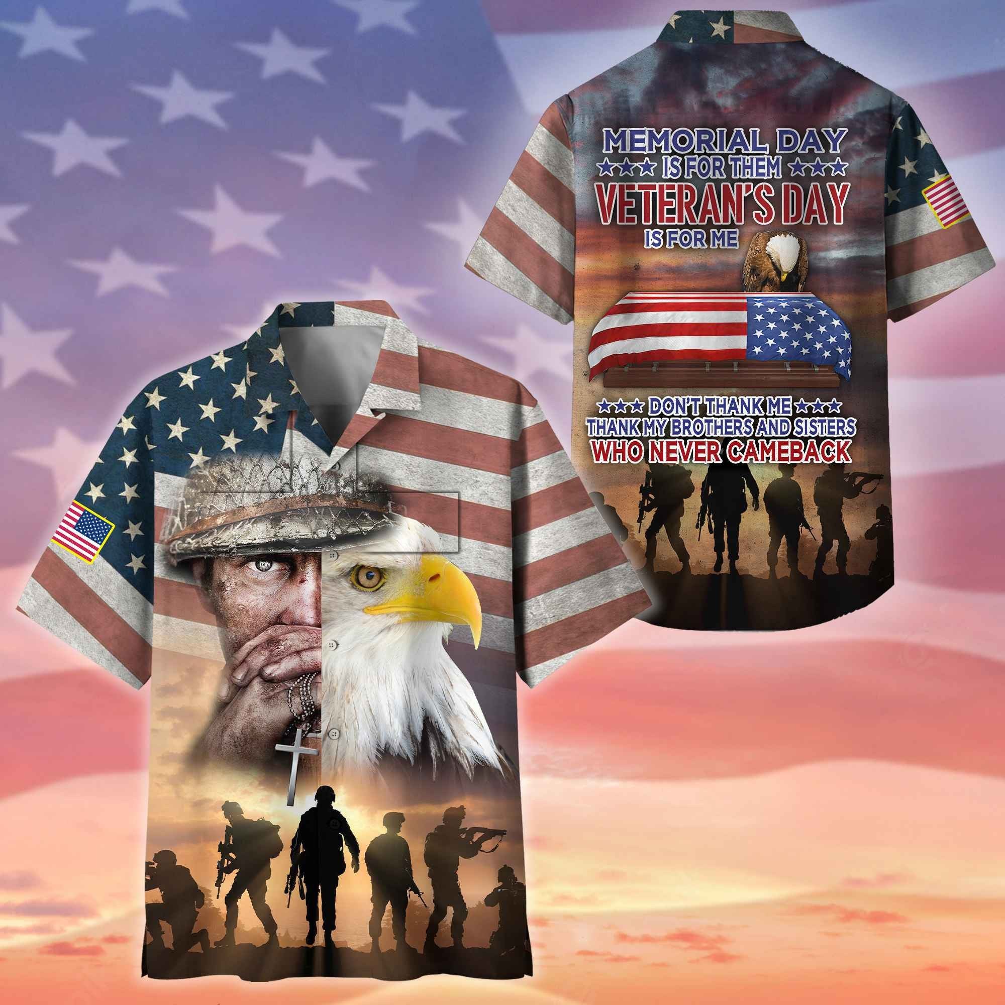 Premium Memorial Day Is For Them US Veteran Hawaii Shirt NPVC190502