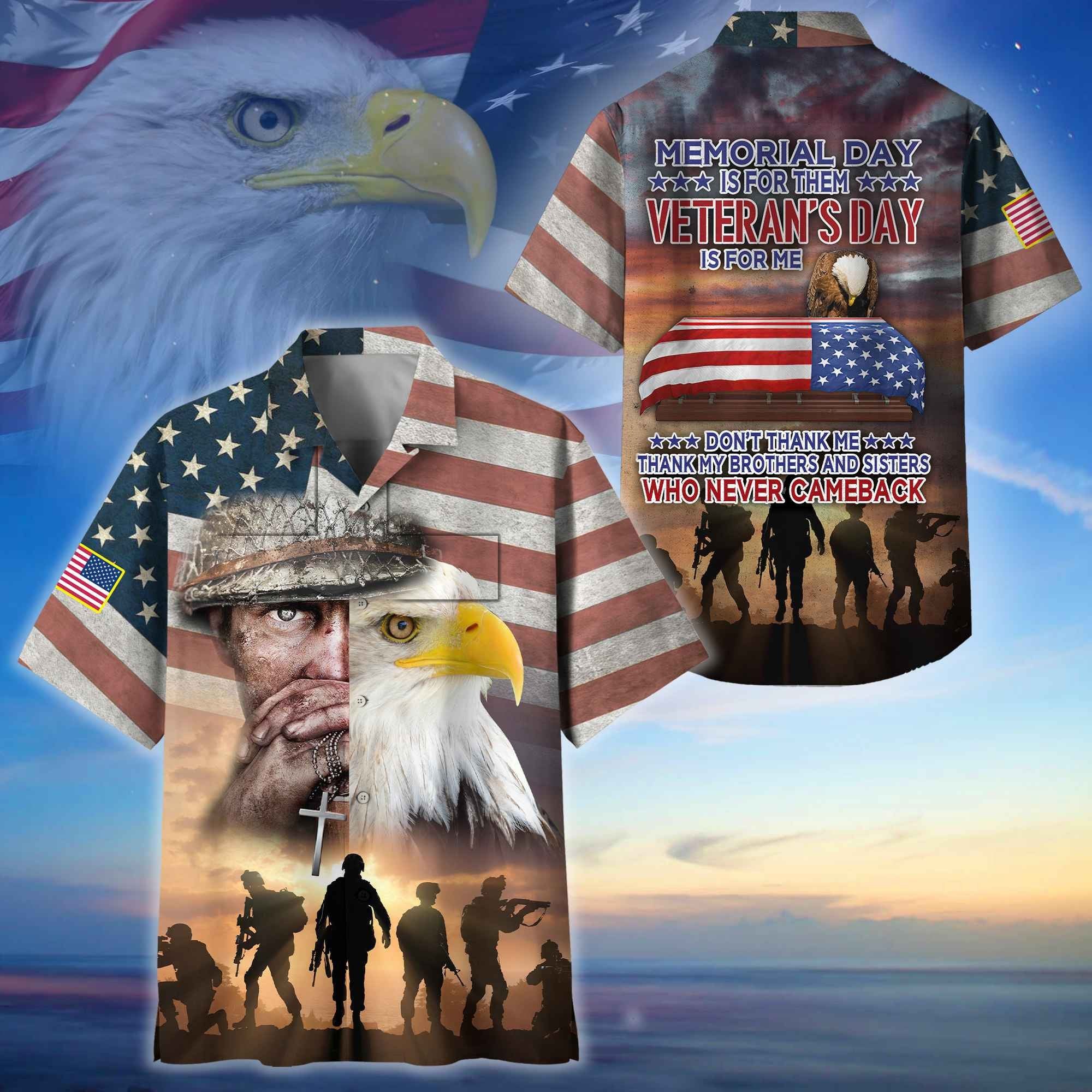 Premium Memorial Day Is For Them US Veteran Hawaii Shirt NPVC190502