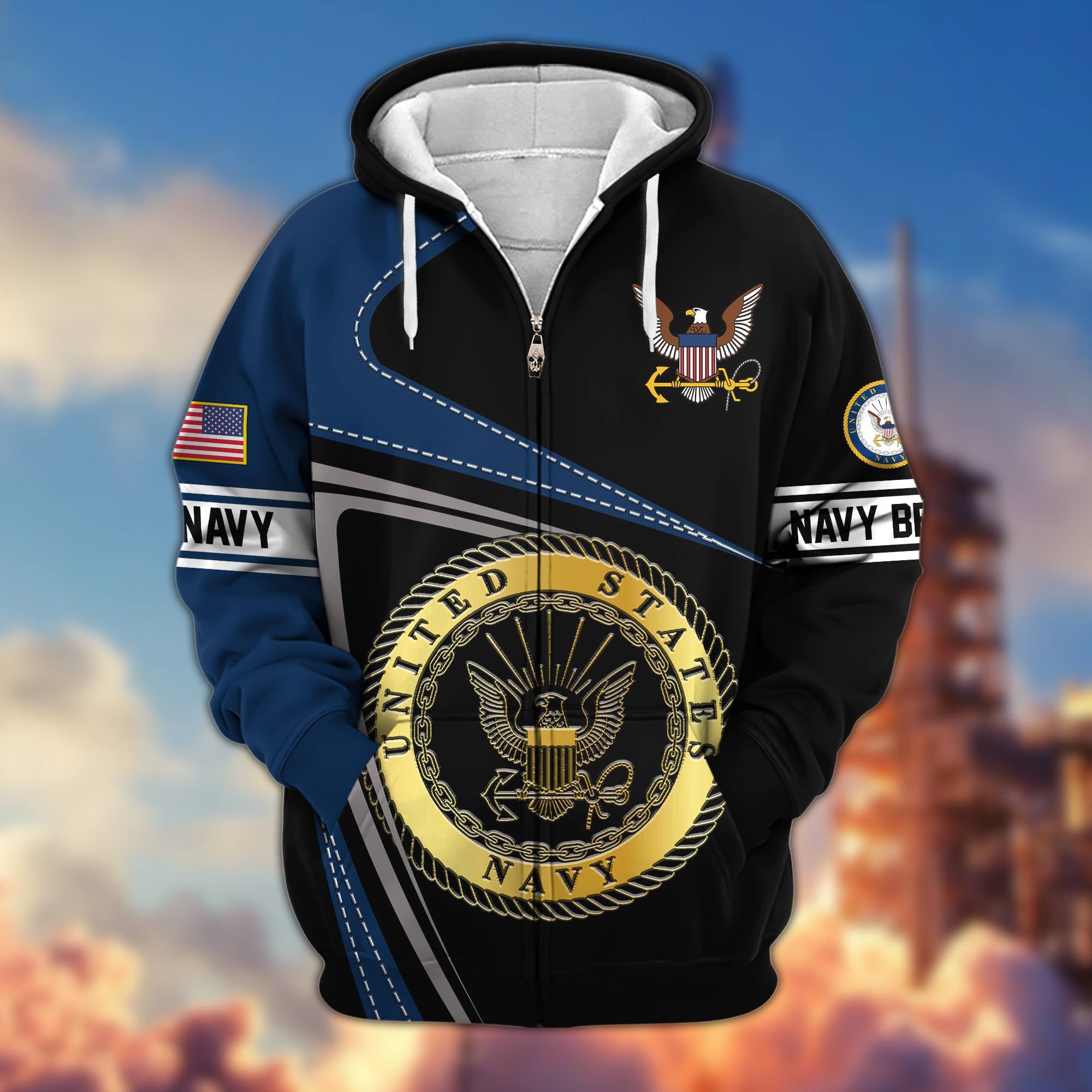 Premium US Navy Brats Zip Hoodie BPVC261116
