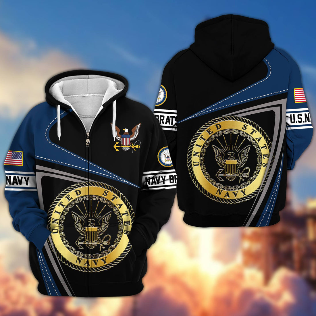 Premium US Navy Brats Zip Hoodie BPVC261116