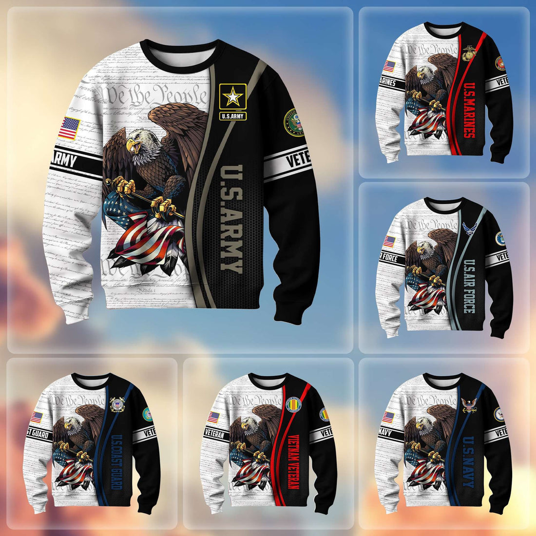 Premium US Veterans Sweatshirt APHN021212, Gifts For US Veterans