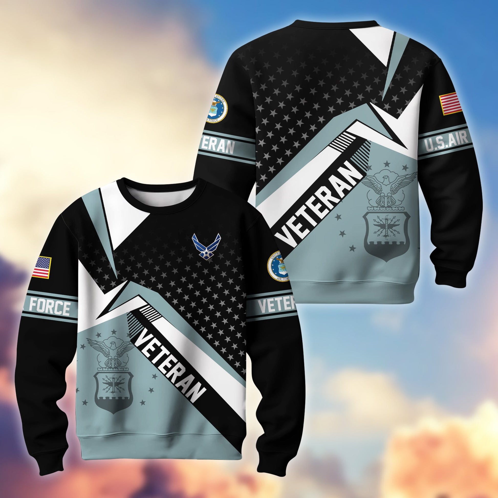 Premium Proudly Served US Veterans Sweatshirt APHN111211, Gifts For US Veterans