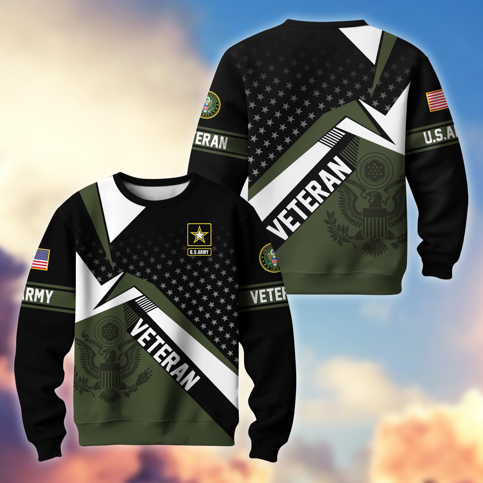 Premium Proudly Served US Veterans Sweatshirt APHN111211, Gifts For US Veterans