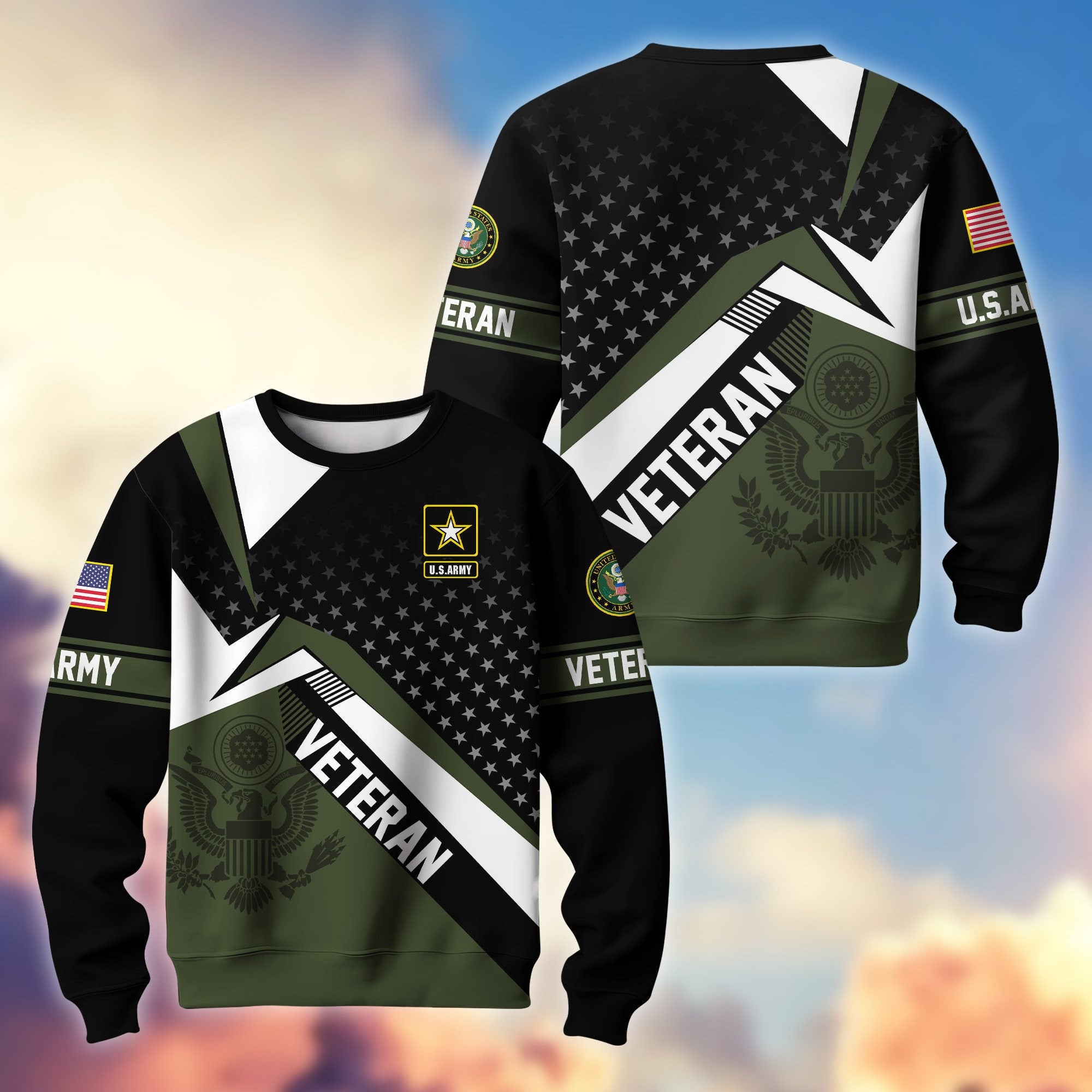 Premium Proudly Served US Veterans Sweatshirt APHN111211, Gifts For US Veterans