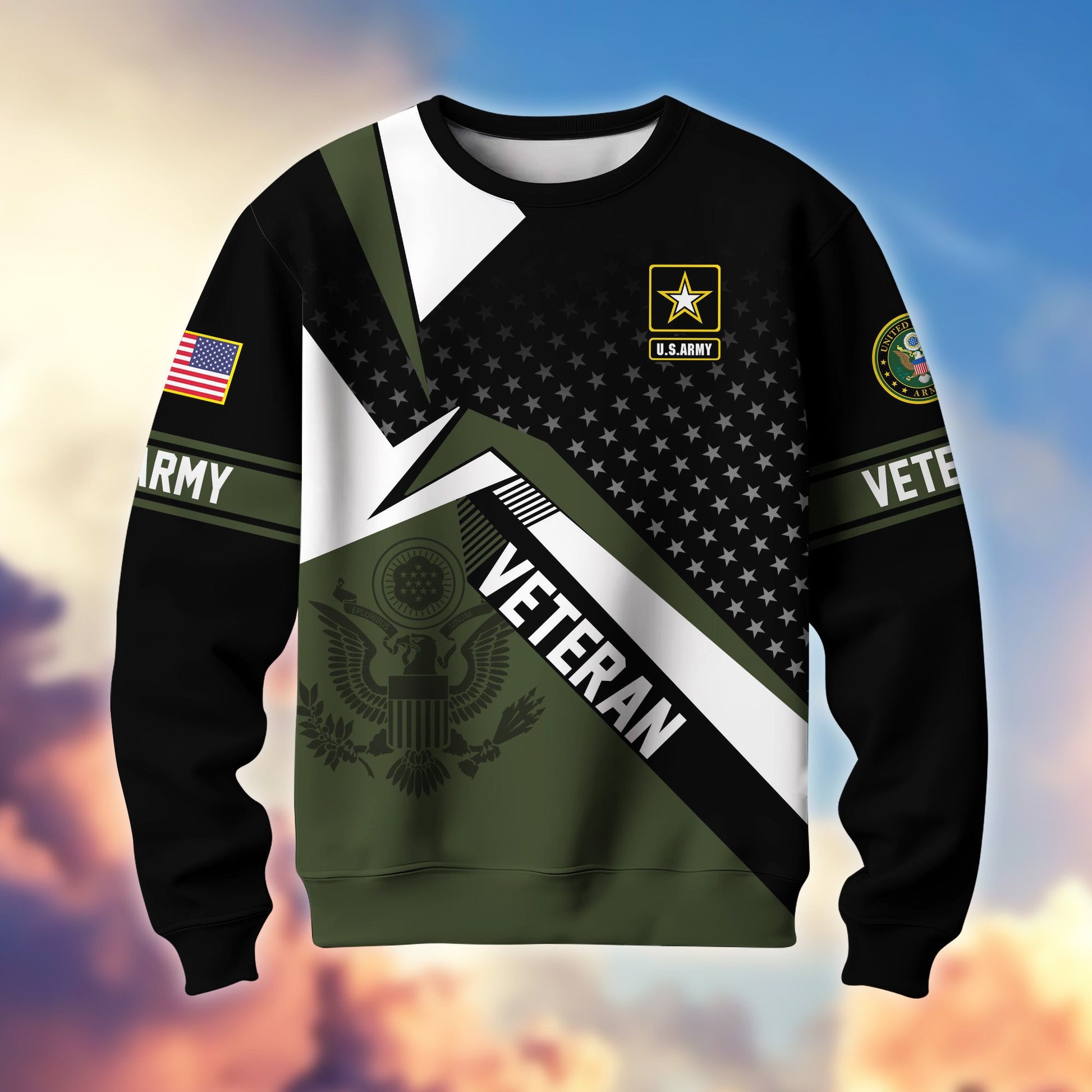 Premium Proudly Served US Veterans Sweatshirt APHN111211, Gifts For US Veterans