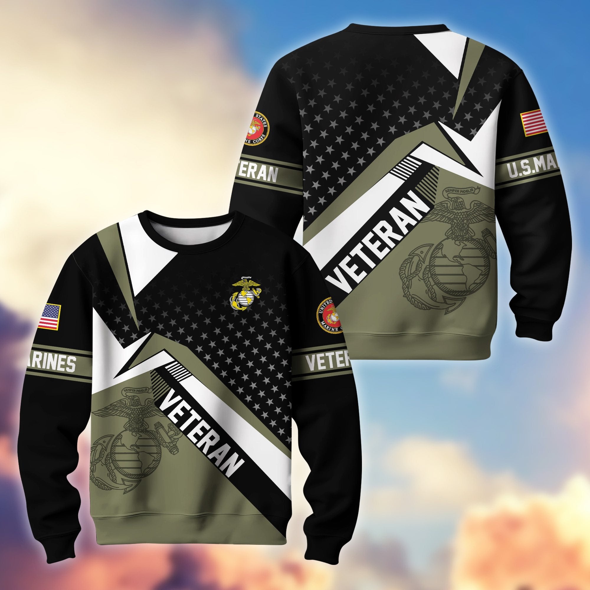 Premium Proudly Served US Veterans Sweatshirt APHN111211, Gifts For US Veterans