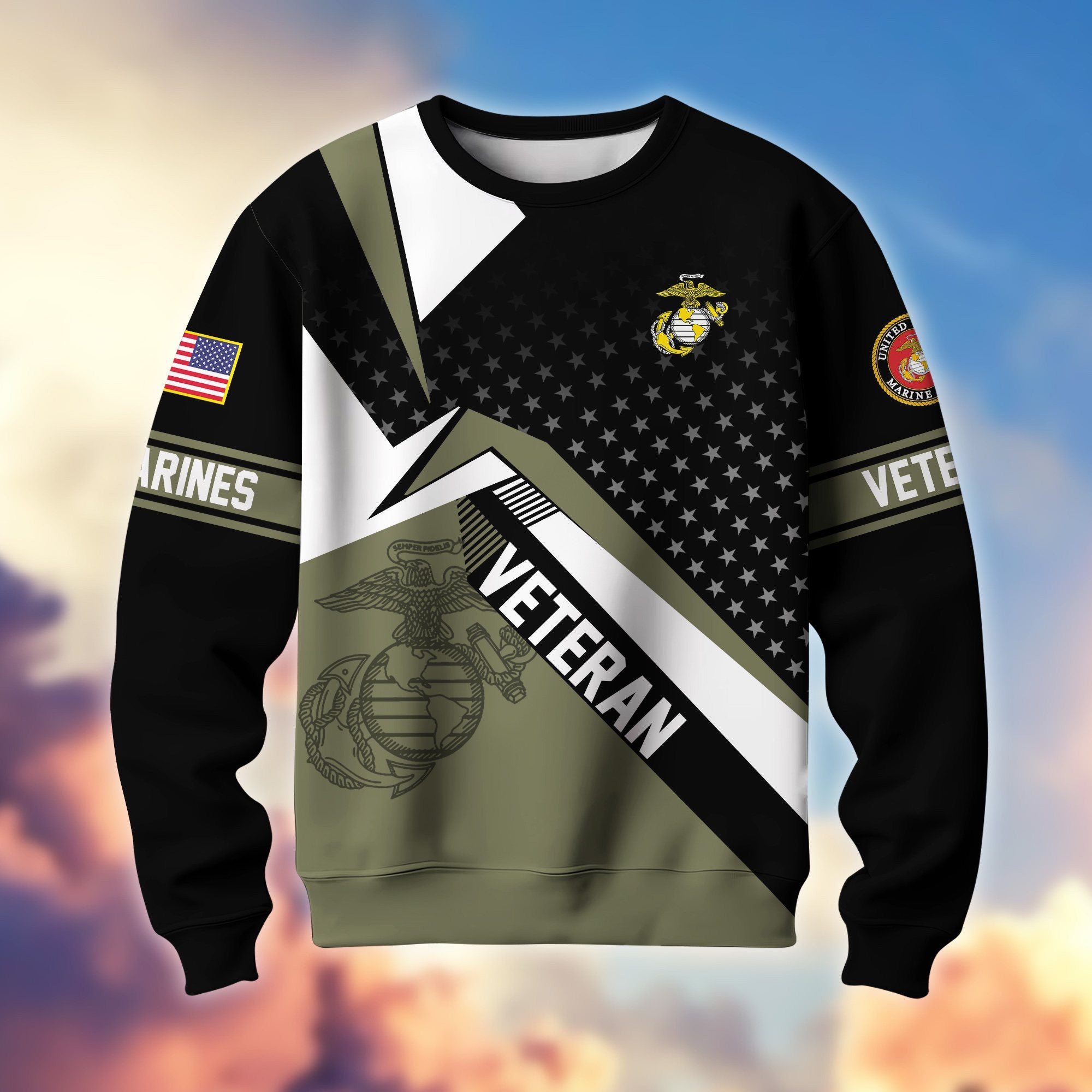 Premium Proudly Served US Veterans Sweatshirt APHN111211, Gifts For US Veterans