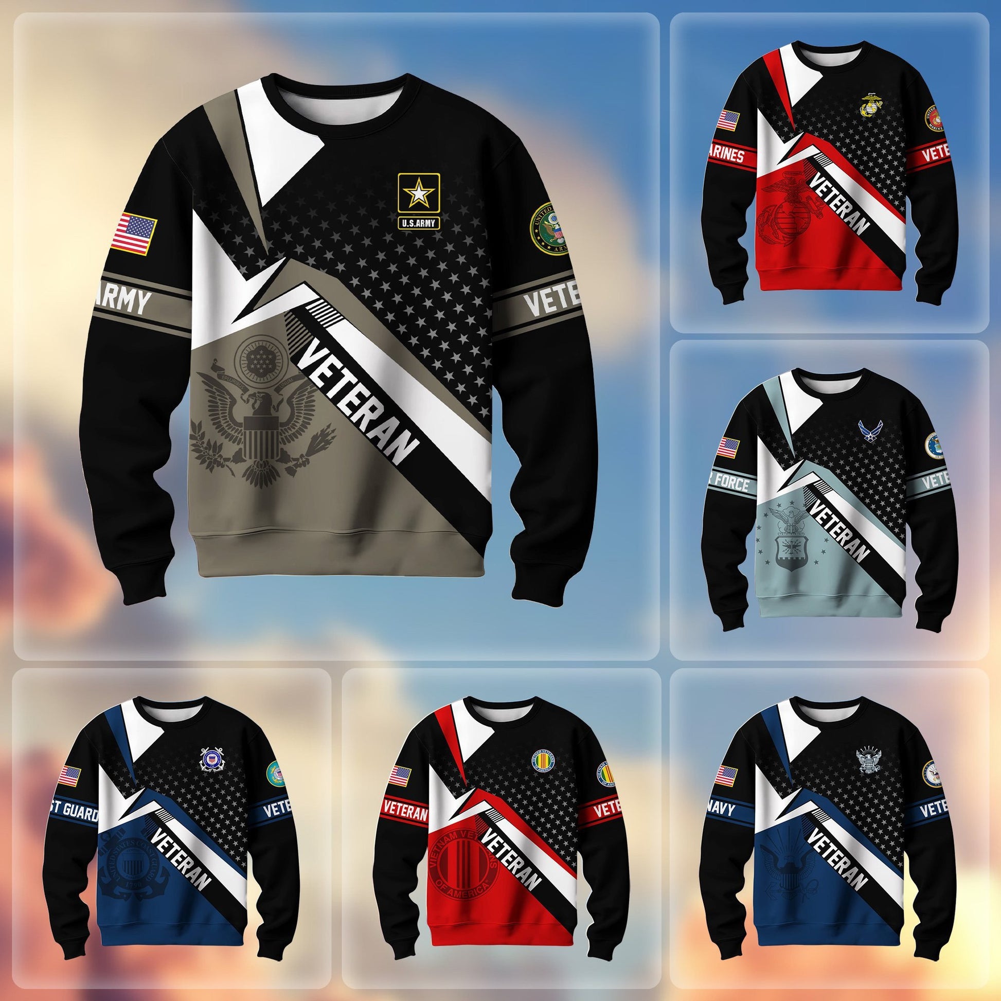 Premium Proudly Served US Veterans Sweatshirt APHN111211, Gifts For US Veterans