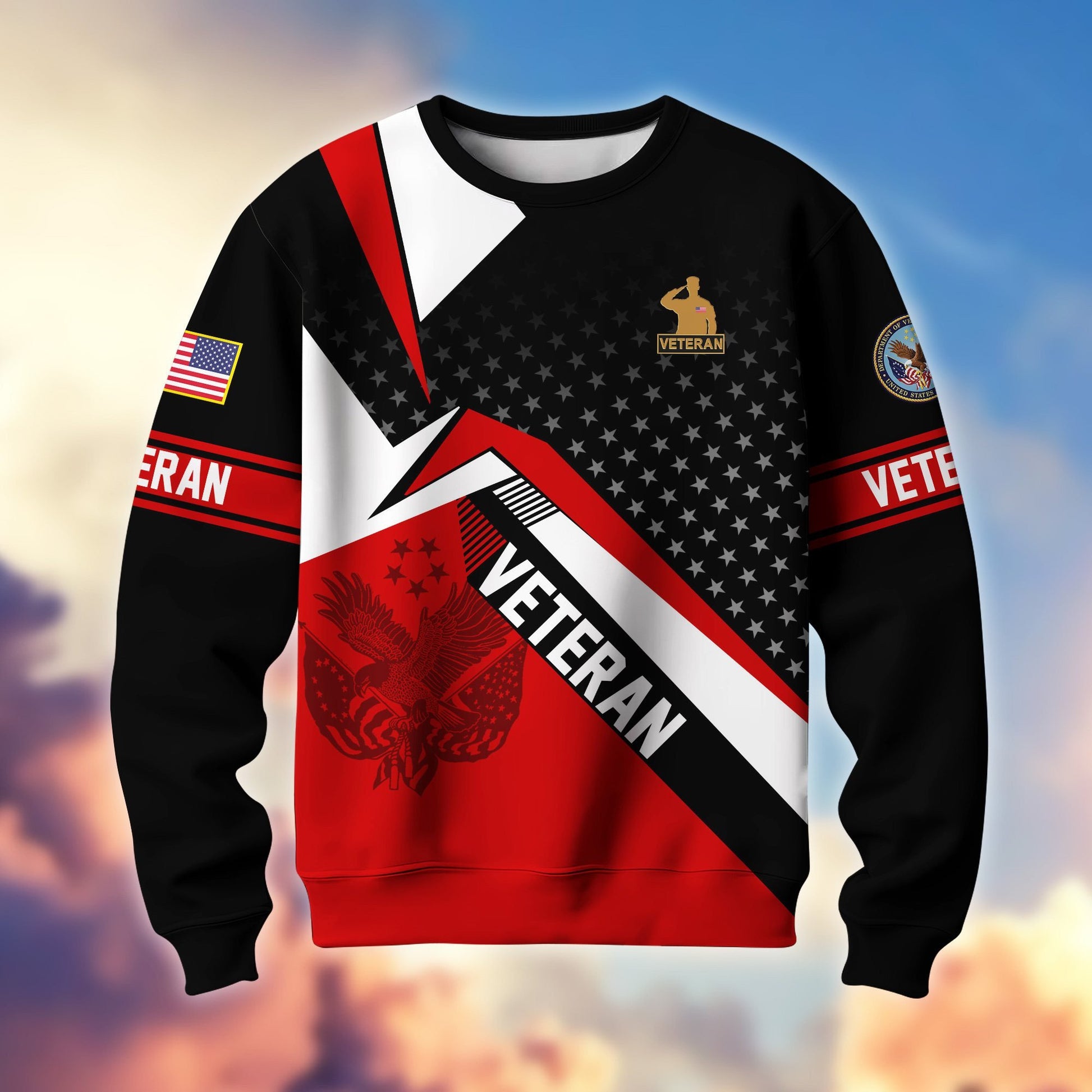 Premium Proudly Served US Veterans Sweatshirt APHN111211, Gifts For US Veterans