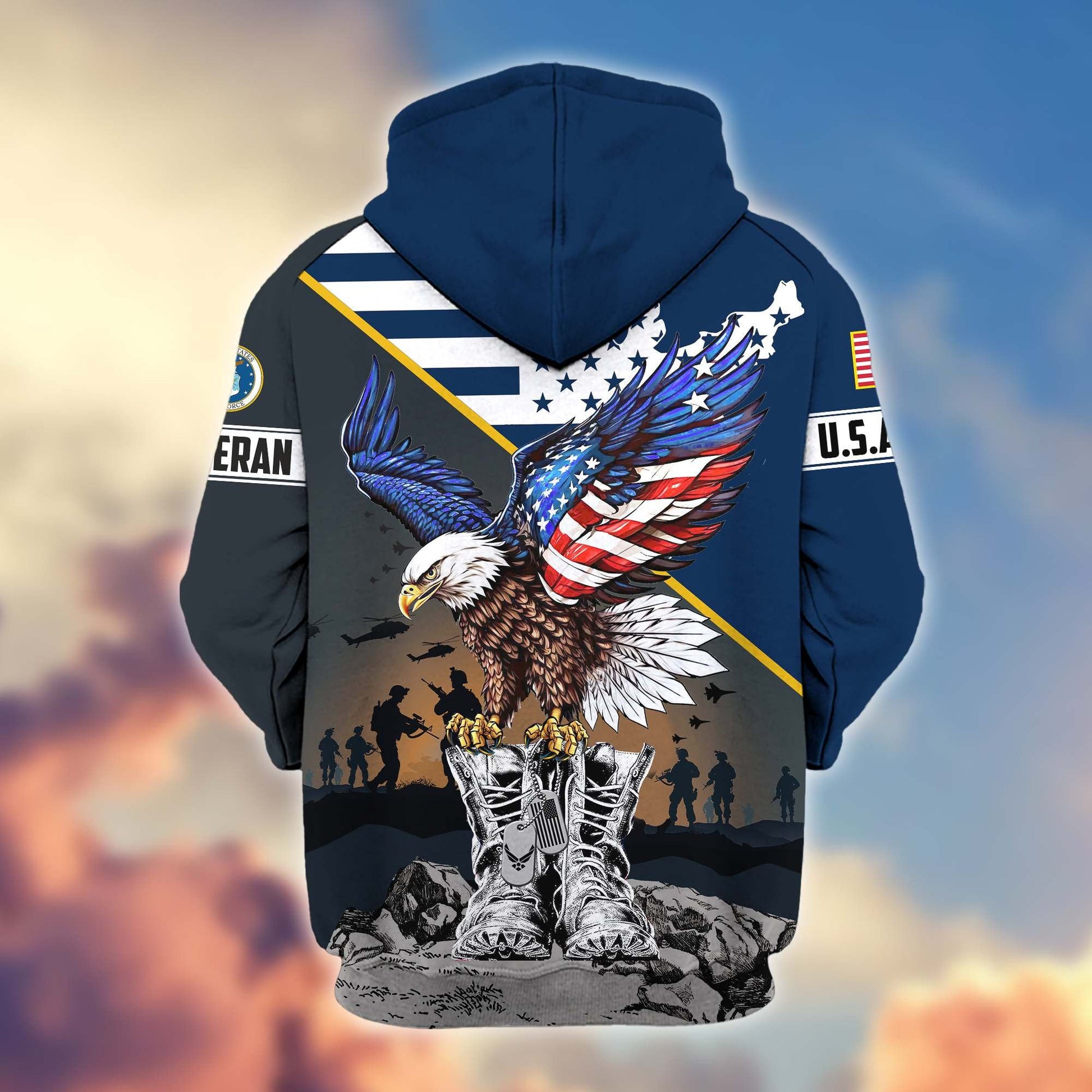 Premium Honoring All Who Served US Veterans Zip Hoodie APHN161211, Gifts For US Veterans