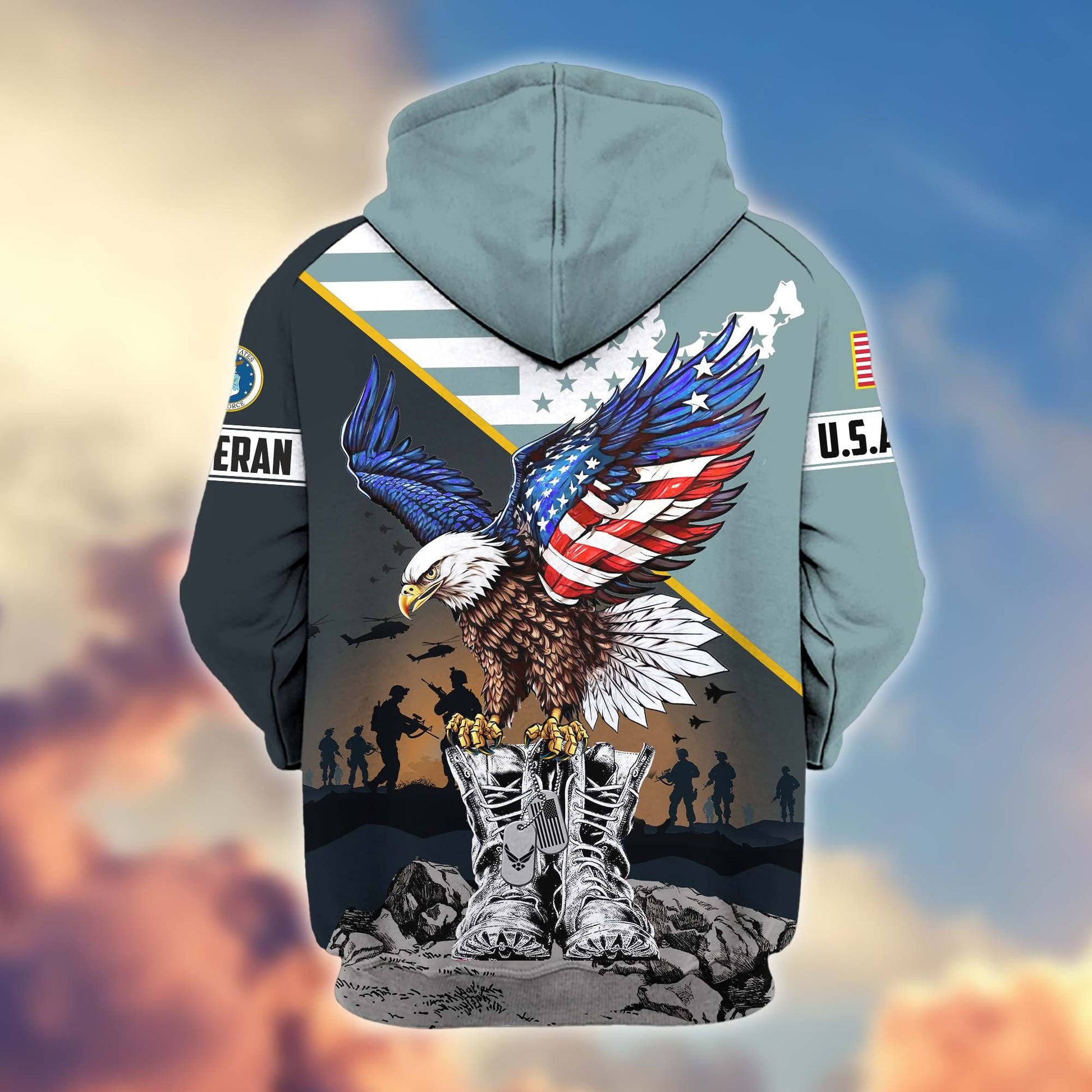 Premium Honoring All Who Served US Veterans Zip Hoodie APHN161211, Gifts For US Veterans